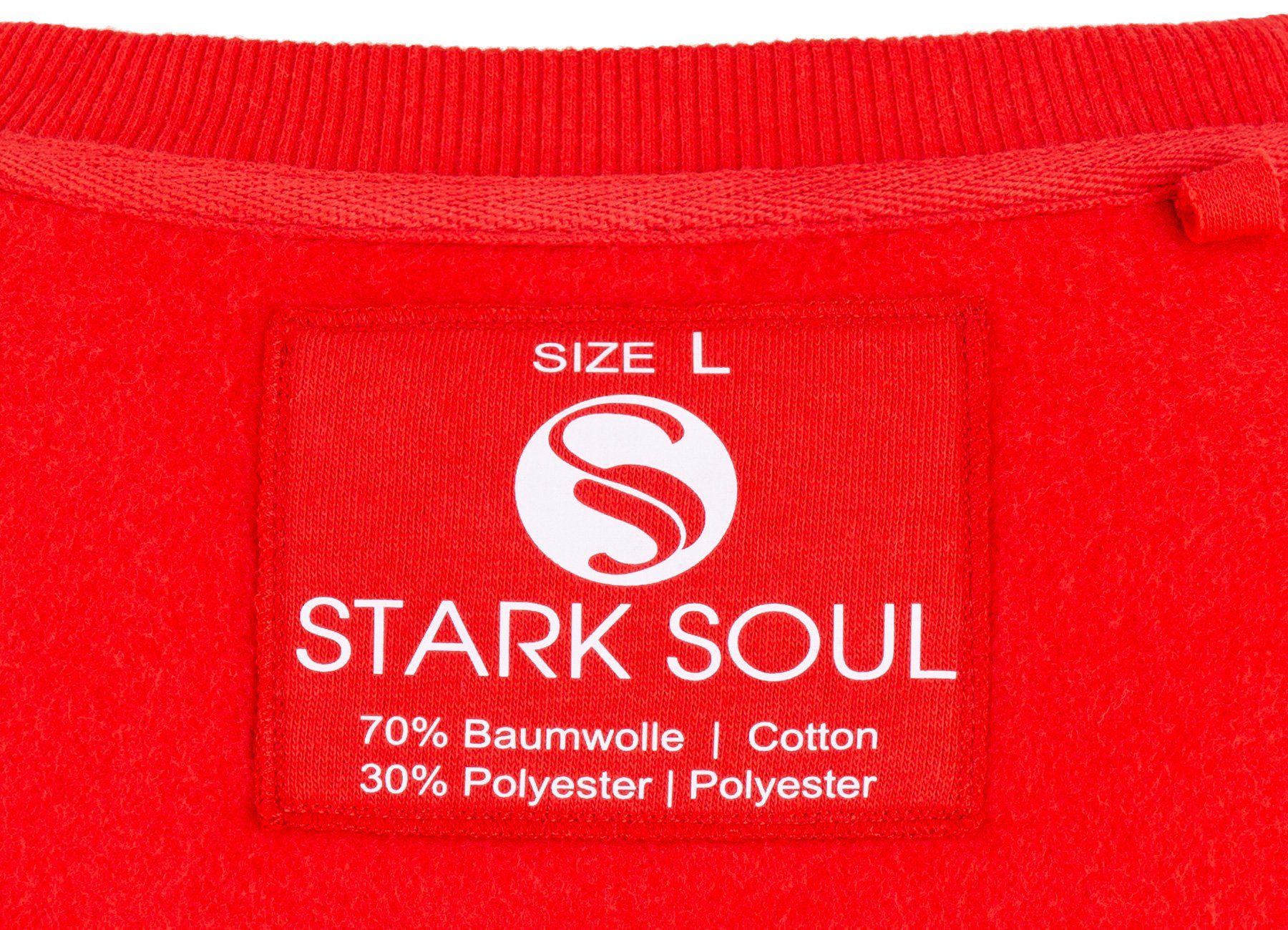 Stark Soul® Sweatshirt Herren Sweatshirt Rundhals-Sweater - Pullover, Innen angeraut