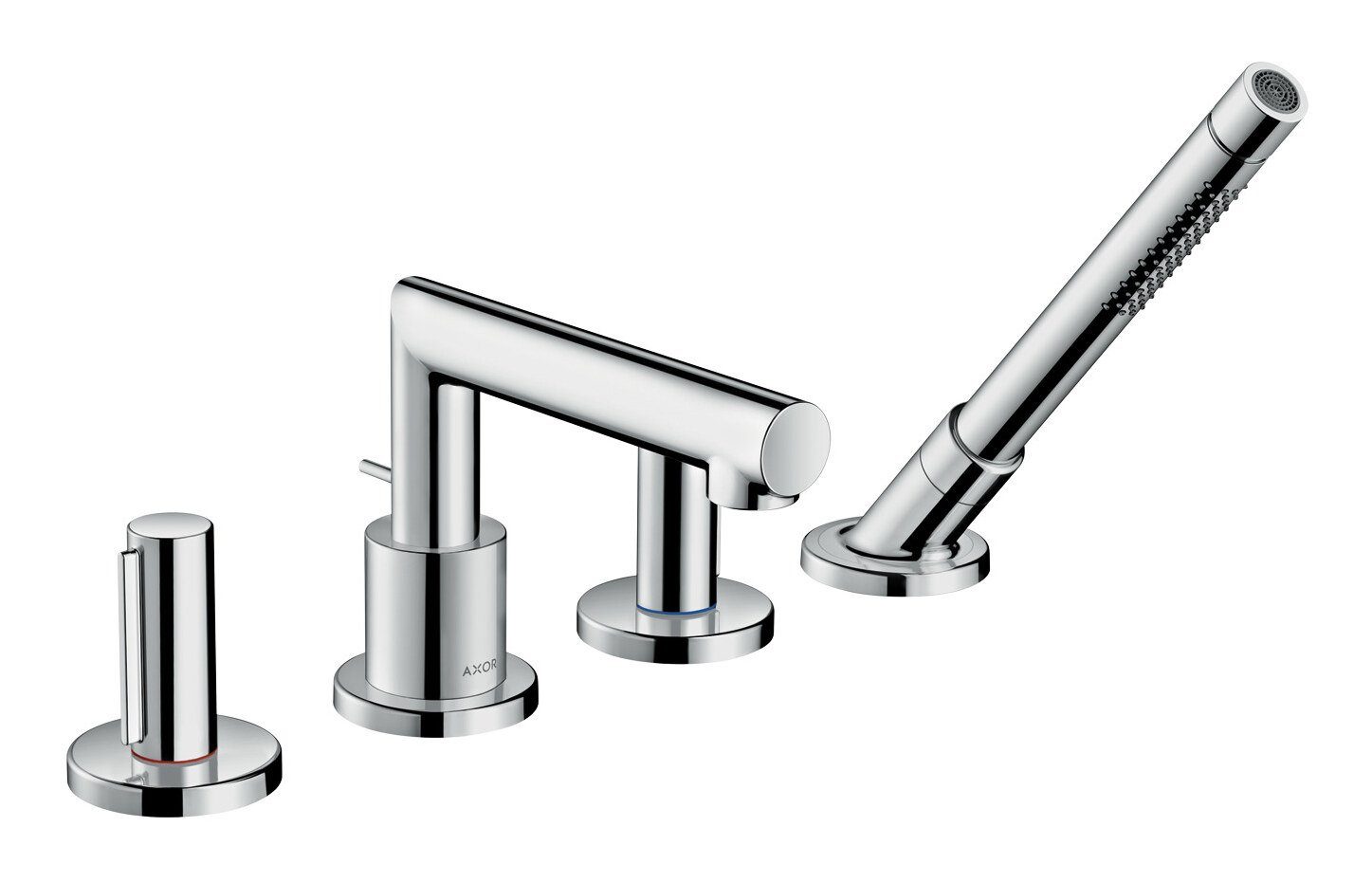 hansgrohe Wannenarmatur Axor Uno 4-Loch Wannenrandarmatur Zerogriff - Chrom