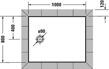 Duravit Rundduschwanne Duravit Rechteck-Duschwanne TEMPANO 1000