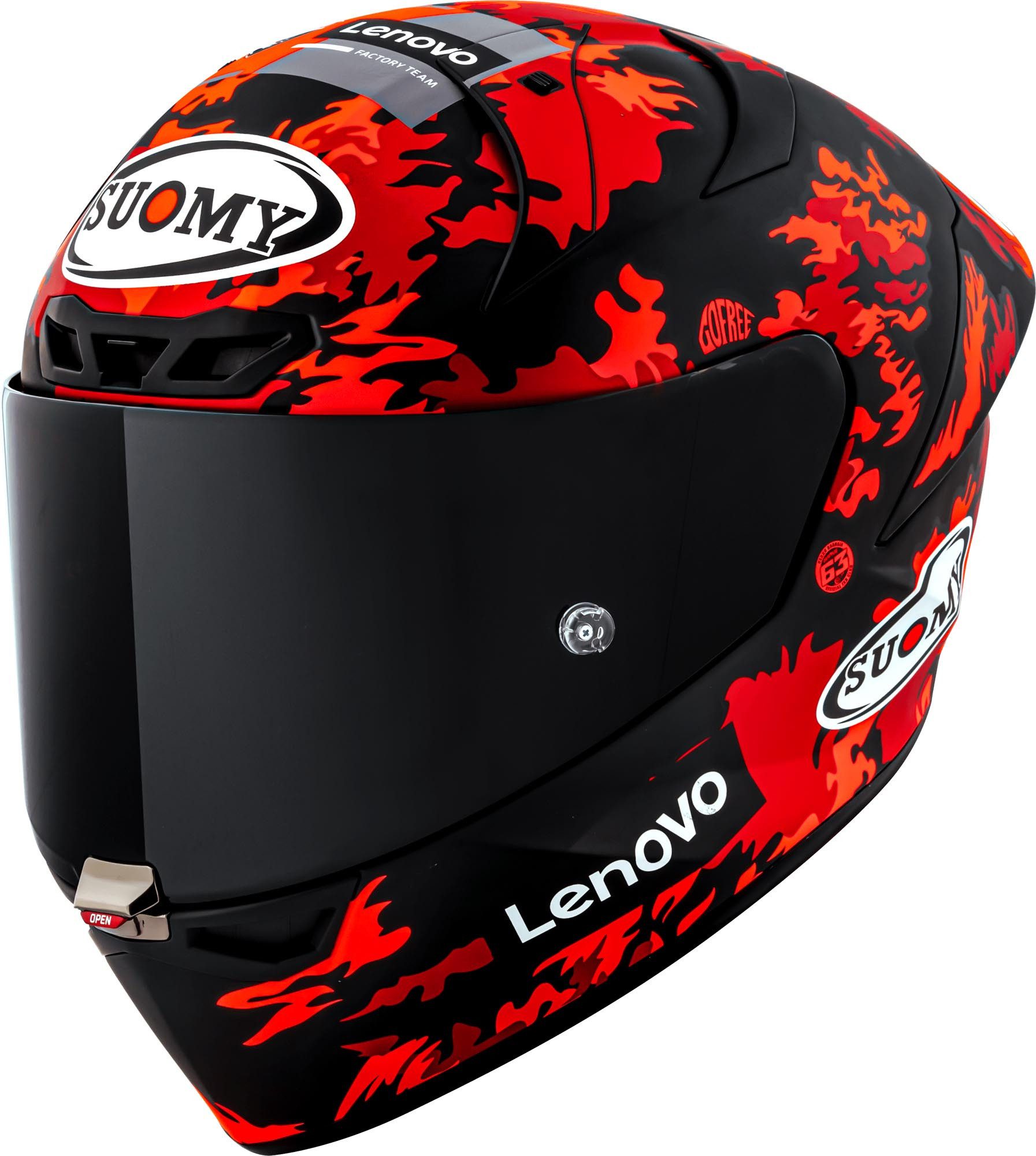 Suomy Motorradhelm S1-XR GP Bagnaia Replica 2025 Helm, Antifog Beschichtet,notfallsystem-polsterung (eqrs),pinlockscheib