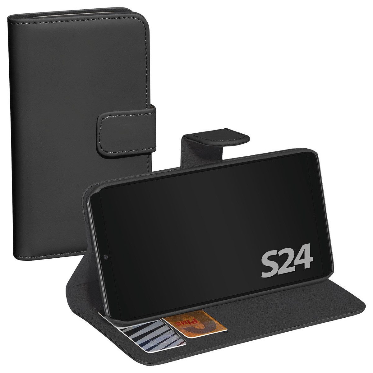 PEDEA Backcover Book Cover Classic für Samsung Galaxy S24 5G, schw