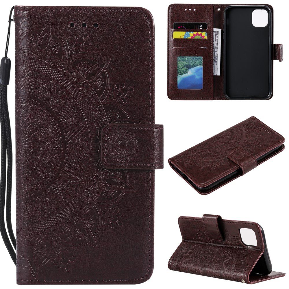 CoverKingz Handyhülle Hülle für Apple iPhone 13 Pro Max Handyhülle Flip Case Cover Etui 16,95 (6,68 Zoll), Klapphülle Schutzhülle mit Kartenfach Schutztasche Motiv Mandala
