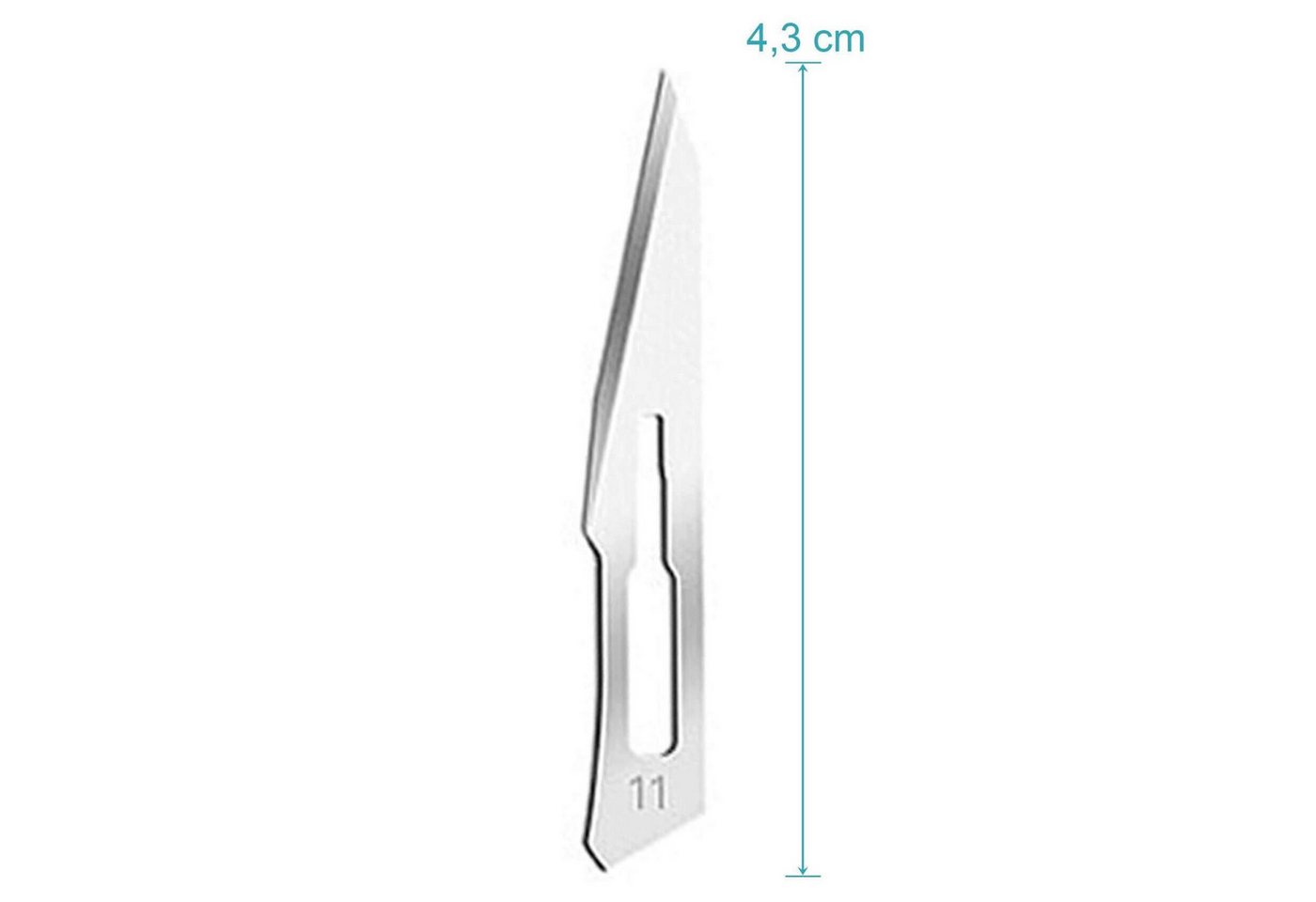 Thumbnail - May Bastelmesserklinge 10 Stück Skalpellklingen aus Karbonstahl - Figur 11 - einzeln steril