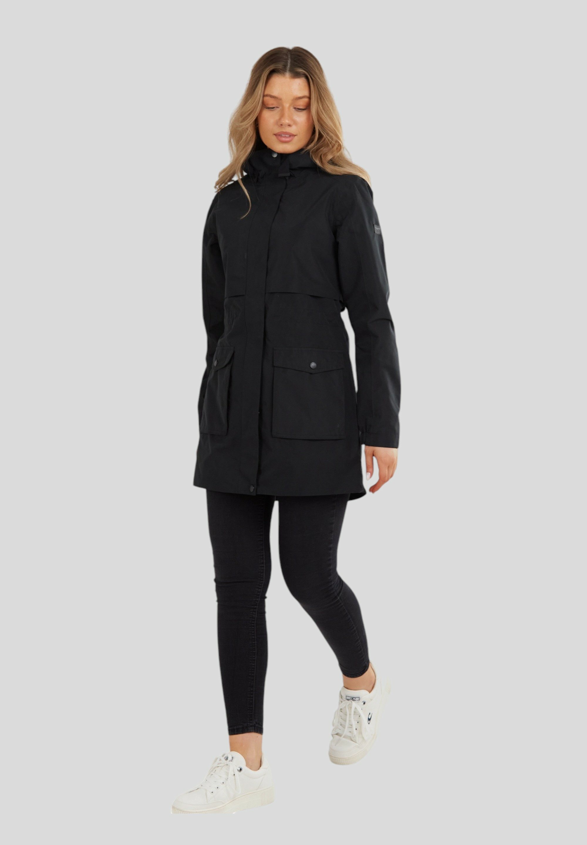 Fundango Regenjacke Zhuri Waterproof Jacket Elegante Regenjacke mit Schutz vor Wind und Wetter.