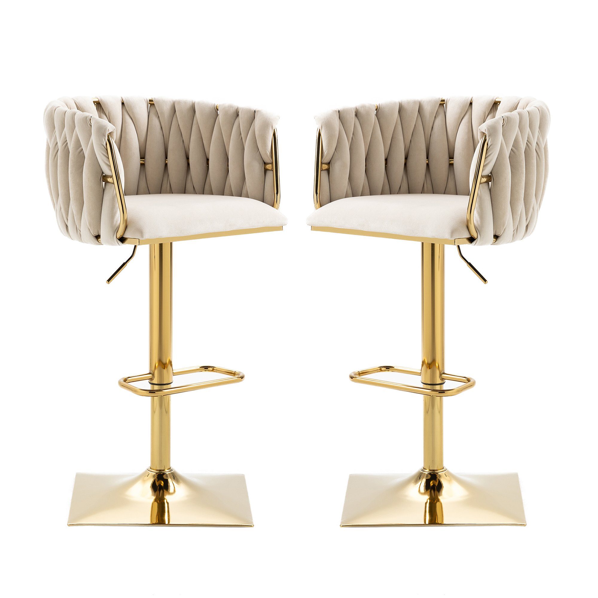 OKWISH Barhocker Drehbare Barhocker, 2er-Set, höhenverstellbare Tresenstühl günstig online kaufen