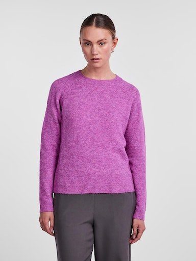 Orchid BC pieces KNIT NOOS Radiant LS O-NECK Strickpullover PCJULIANA