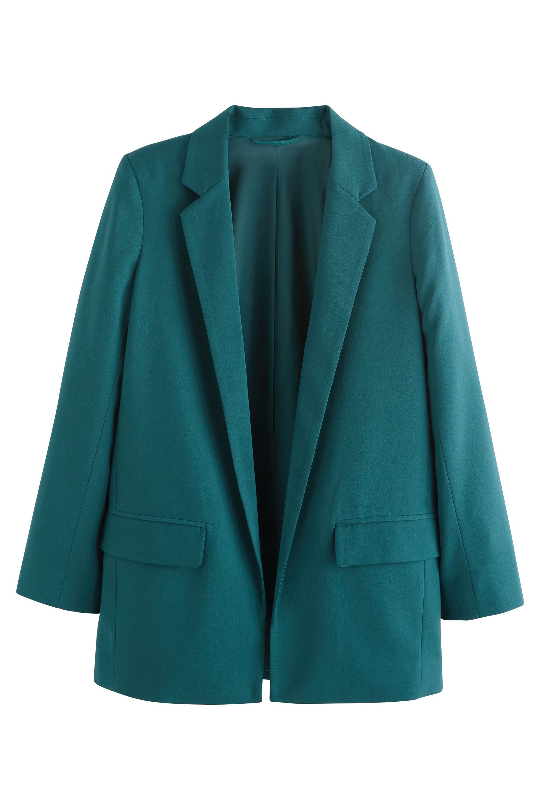 Next Jackenblazer Relaxed Fit Blazer aus Melange-Twill, Kurzgröße (1-tlg)