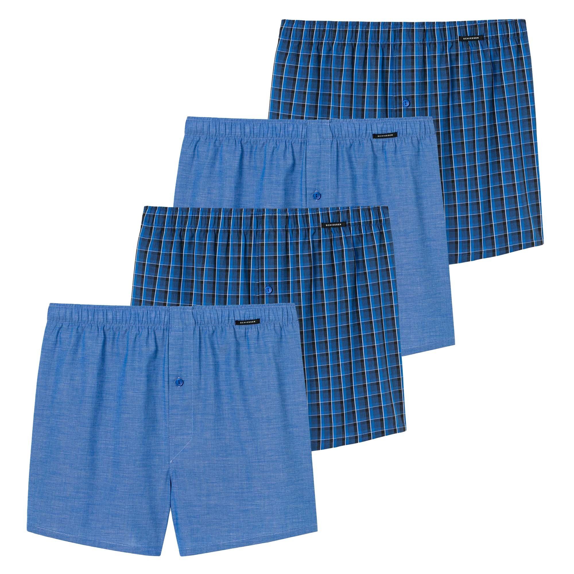 Boxershorts Herren Web-Boxershorts 4er Pack Baumwolle