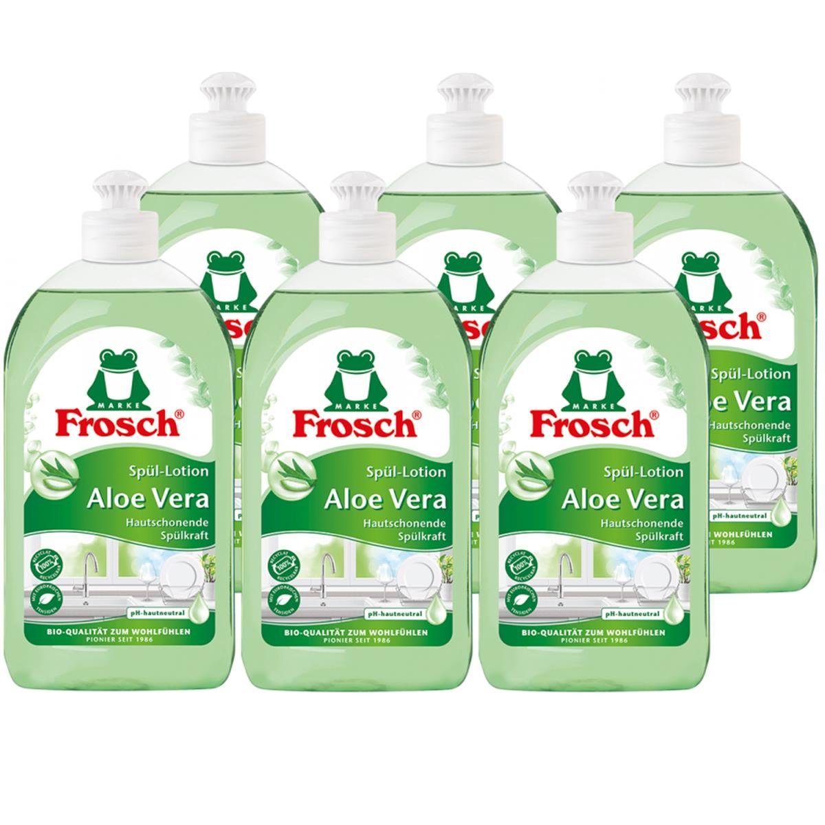 FROSCH 6x Frosch Aloe Vera Handspül-Lotion 500 ml Geschirrspülmittel
