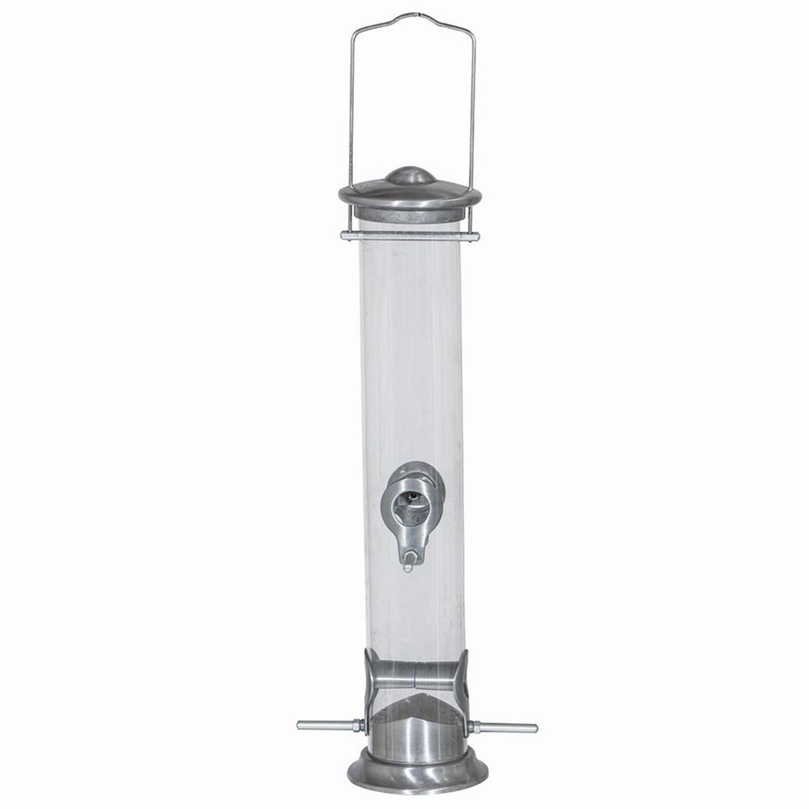 Siena Garden Vogelhaus Vogelfuttersäule Aluminium Line für Mischfutter, 39 cm