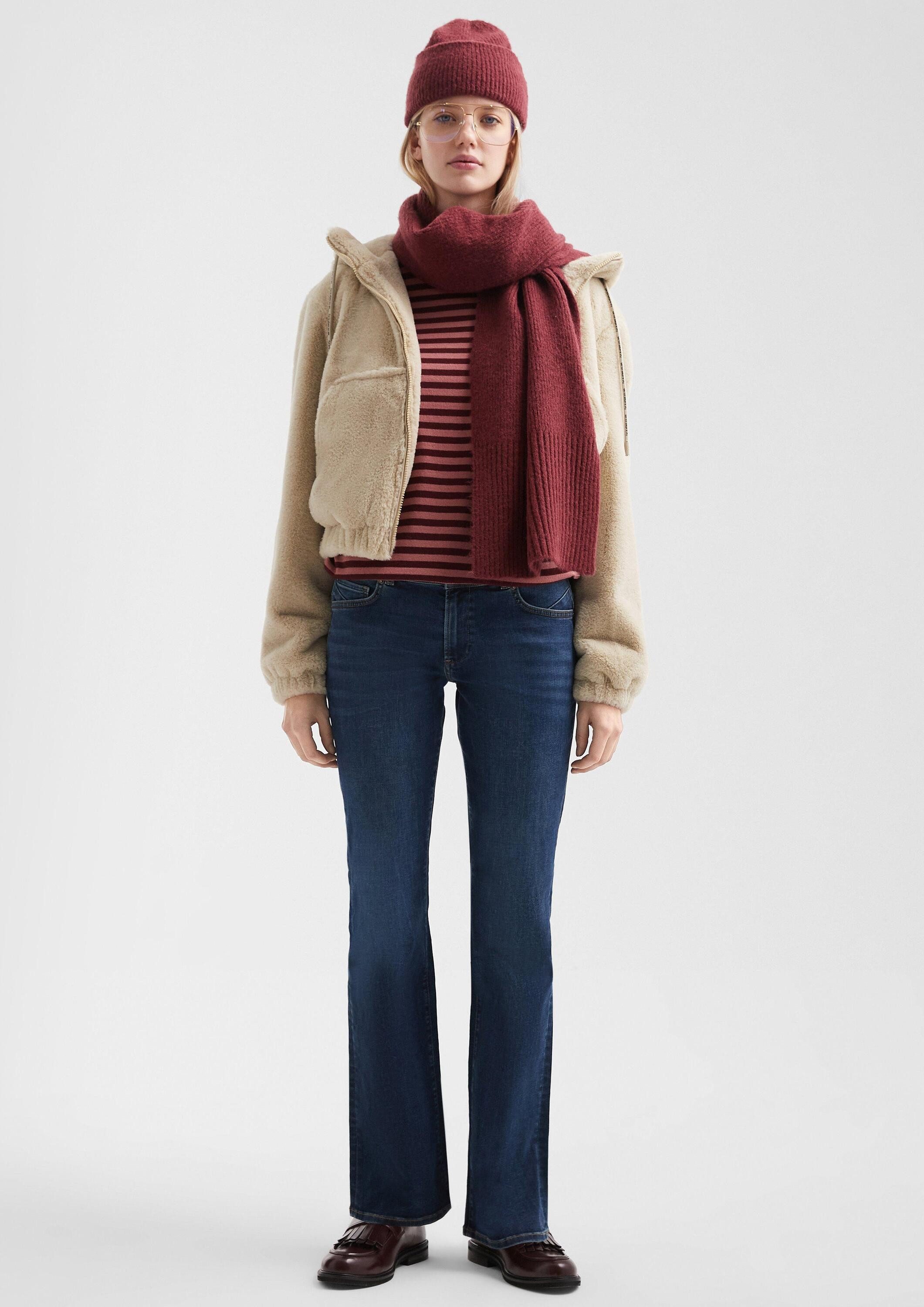 QS Strickmütze Mütze Kuschelige Mütze mit Umschlag günstig online kaufen