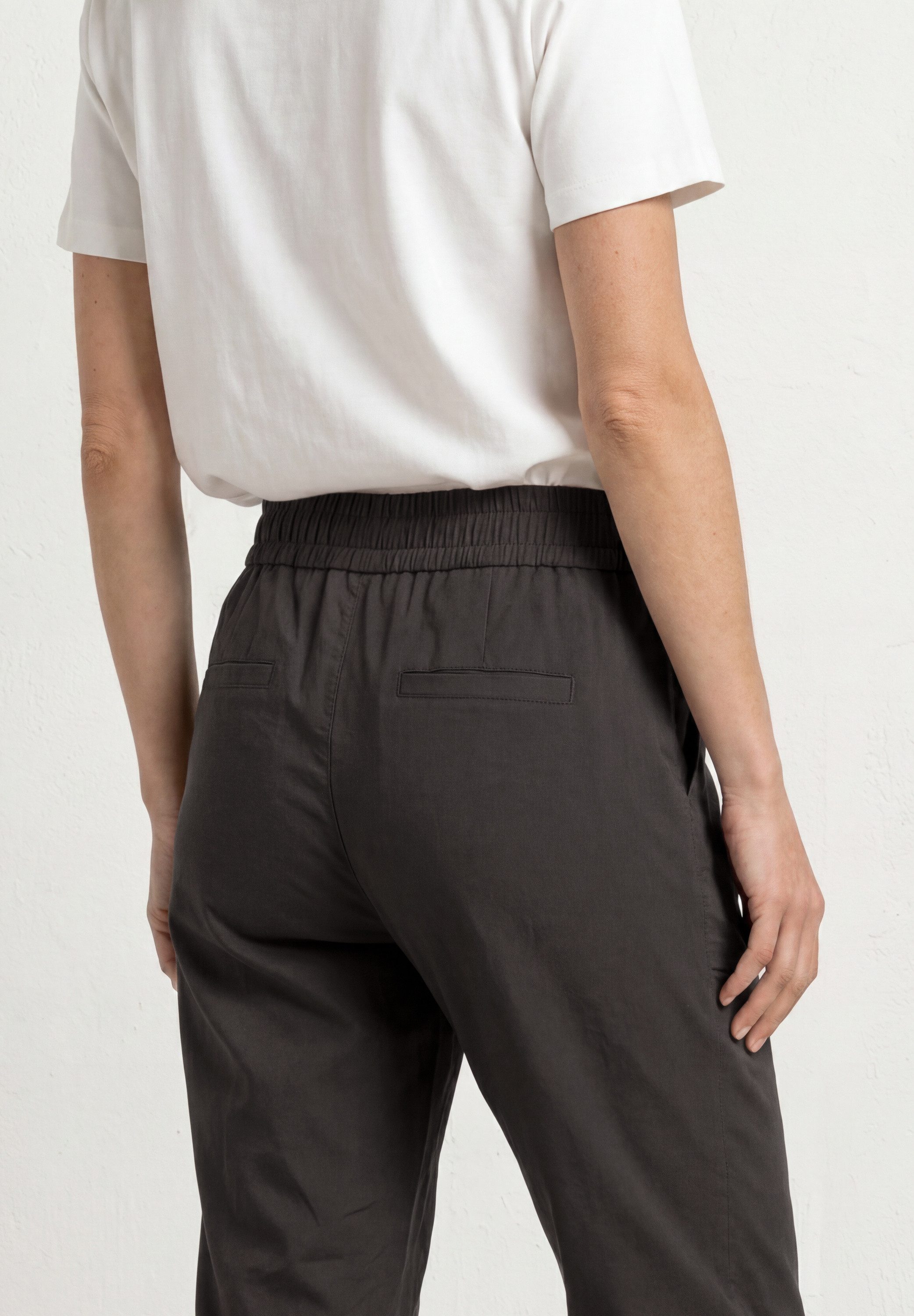 STREET ONE Chinohose Slim Leg Chino mit Elastikbund