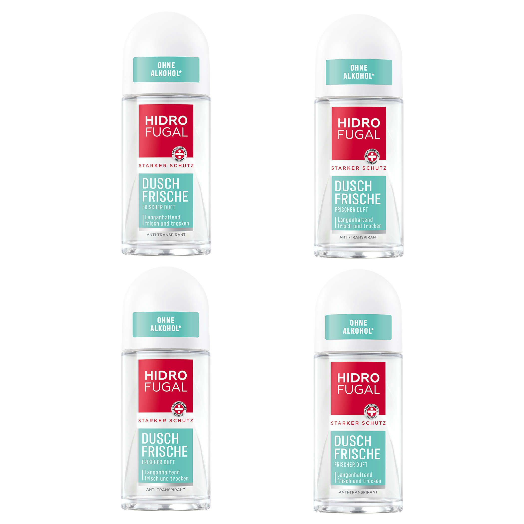Deo-Roller Dusch Frische starker Anti-Transpirant Schutz 4 x 50 ml