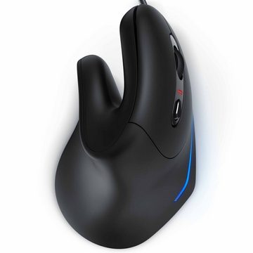 CSL ergonomische Maus (kabelgebunden, 125 dpi, optische Vertikal Mouse - Vertikalmaus - ergonomisch & armschonend)