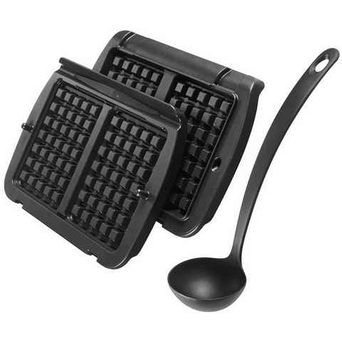 Tefal Waffelplatten XA7248 OptiGrill, Aluminium, (3-St), für OptiGrill+ und Elite Modelle, inklusive Schöpfkelle