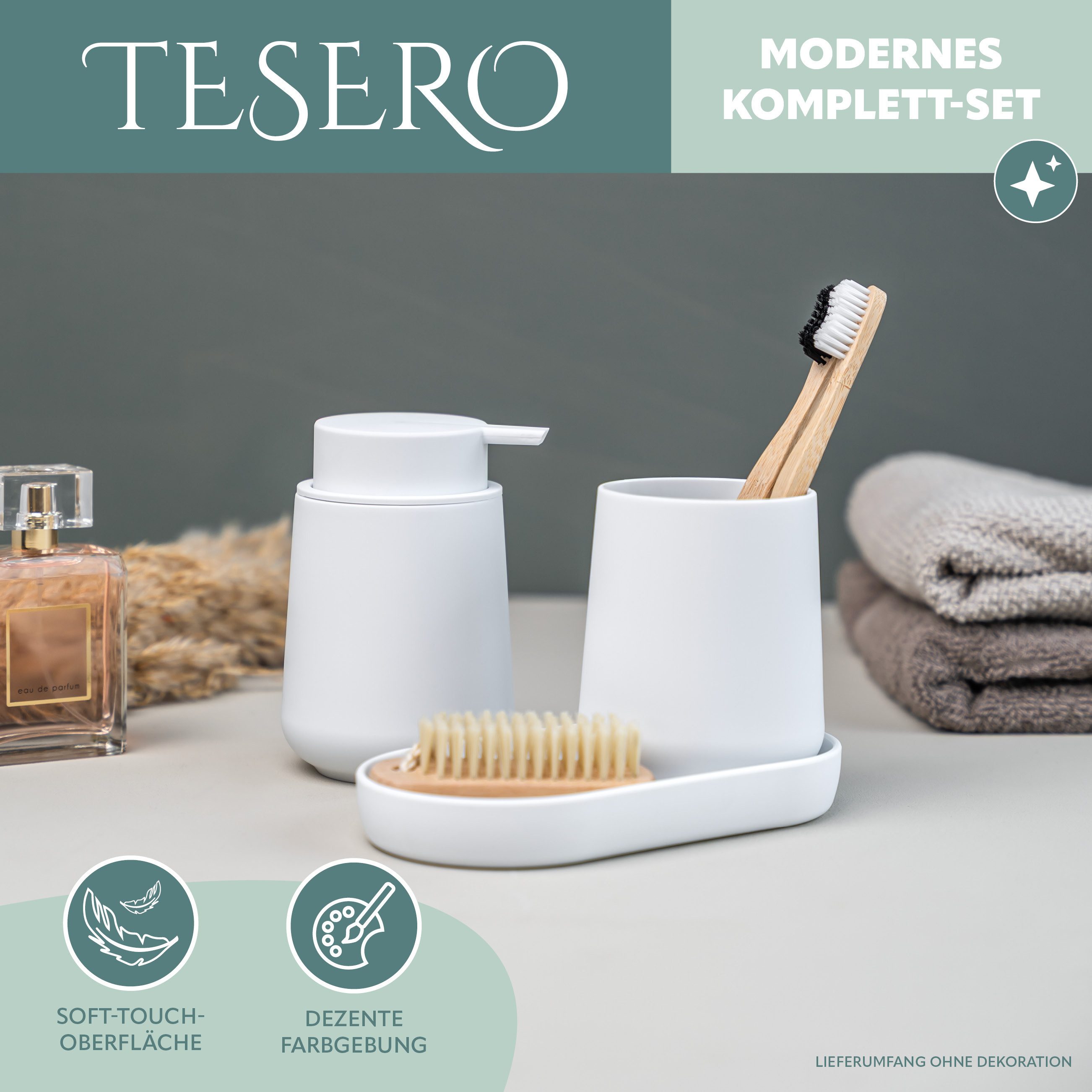 eluno Badaccessoire-Set TESERO 3tlg. Soft-Touch günstig online kaufen
