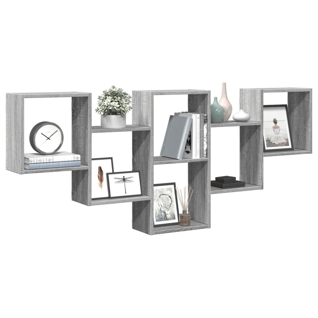 vidaXL Regal Wandregal Grau Sonoma 159x18x66 günstig online kaufen