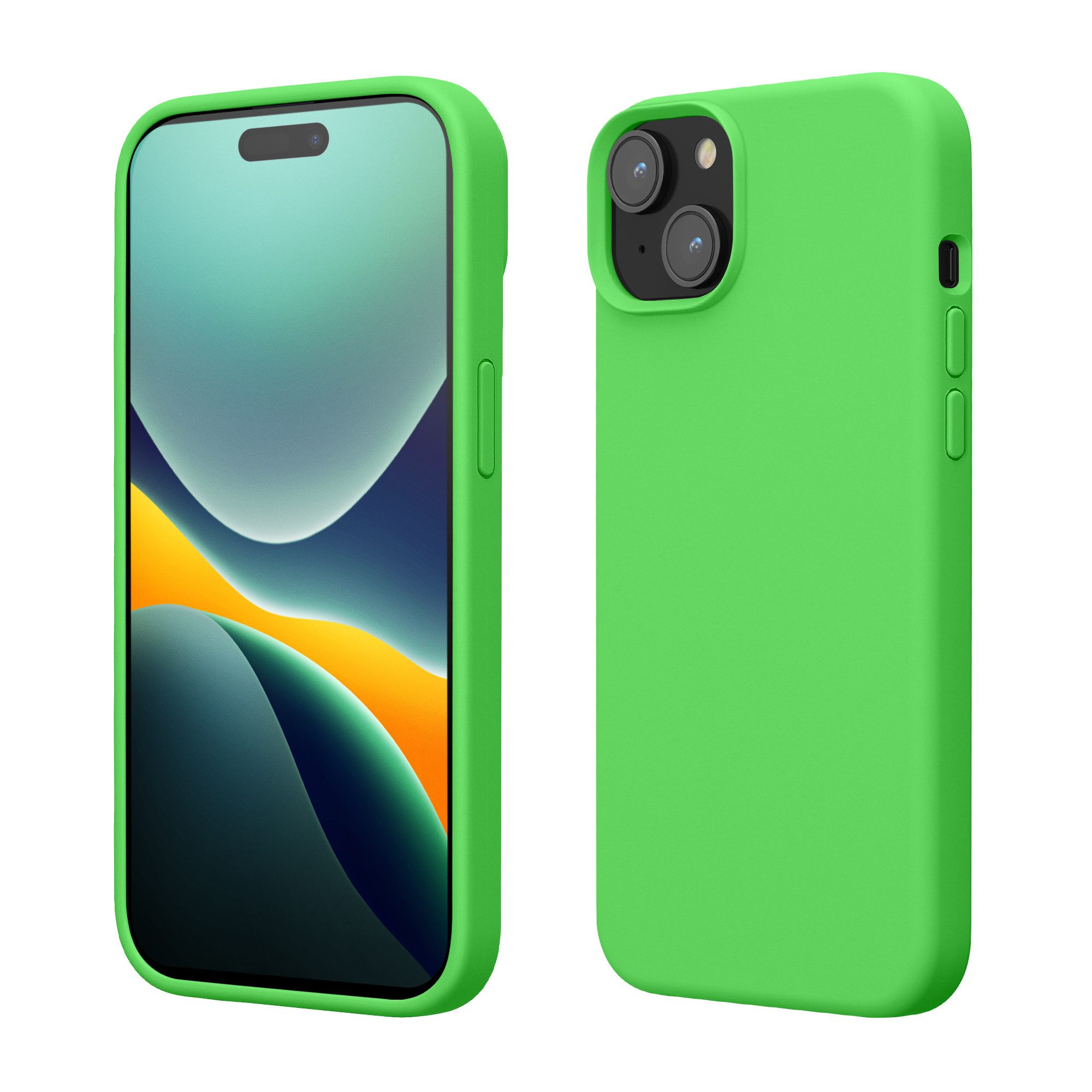 kwmobile Handyhülle Hülle für Apple iPhone 15 Plus, Hülle Silikon gummiert - Handyhülle - Handy Case Cover