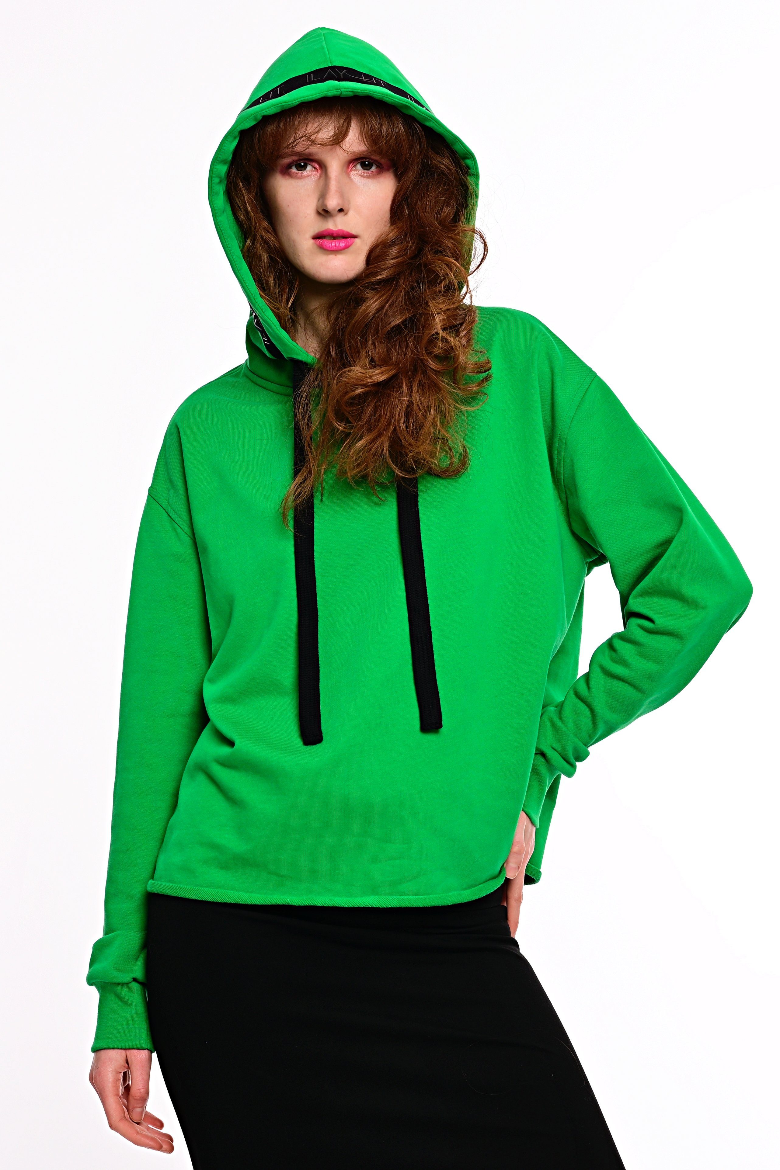 ILAY Lit Kapuzensweatshirt Holy Hoodie Flash Green Logoband Ilay Lit