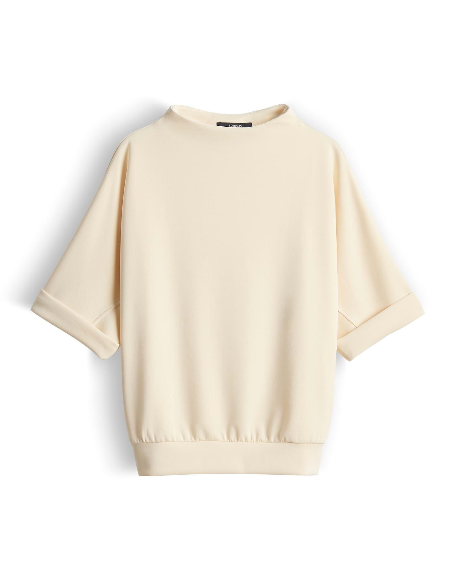 someday Sweatshirt Utaliana detail aus Cotton-Modal-Mix Ärmelaufschlag und Funnel Neck für relaxed Style