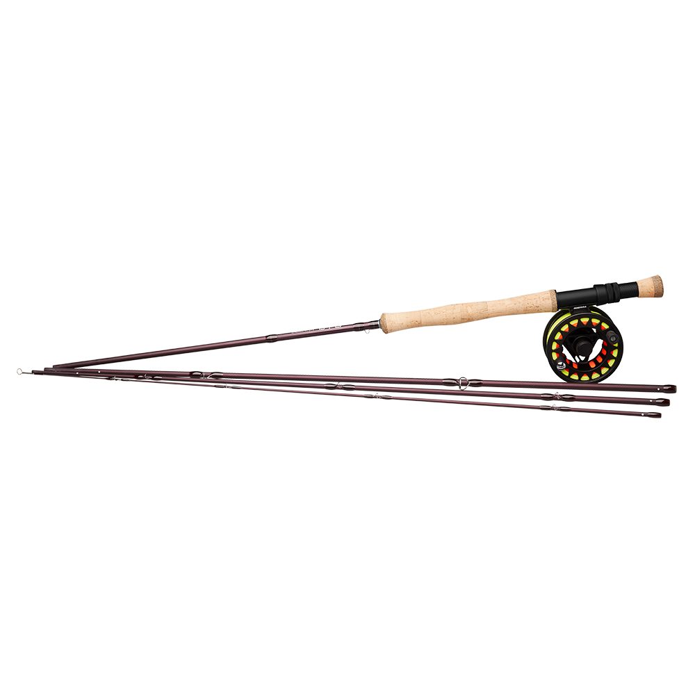 DAM Fishing Fliegenrute Fly Combo 9 270cm 4-teilig Fliegenrute + Fliegenrolle + Schnur SCIERRA, (Spar-Set), Set mit Rute + Scierra Fliegenrolle + 130 Meter Fliegenschnur