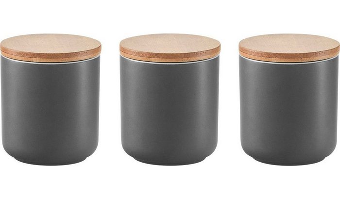 Zeller Present Gewürzbehälter Bambus Keramik (Set 3-tlg)