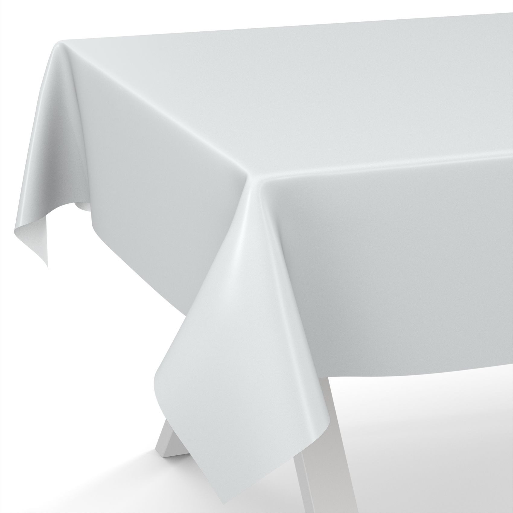 ANRO Tischdecke abwaschbar Wachstuch-Tischdecke Gartentischdecke (Einzelstück 1-tlg), wasserabweisend Einfarbig Weiß Breite 140cm