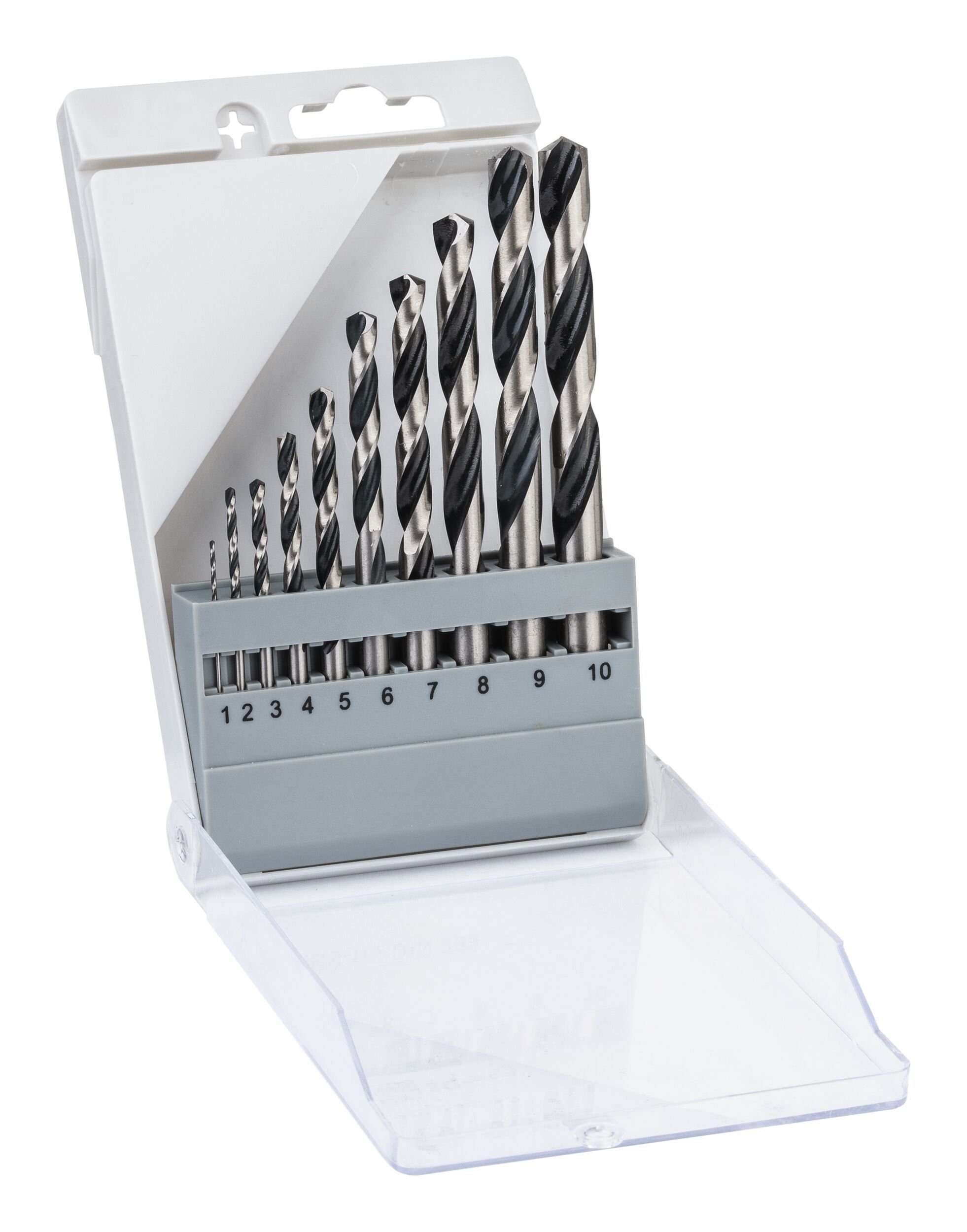 BOSCH Metallbohrer, (10 Teile), HSS-Set PointTeQ Metallspiralbohrer-Set, 10-teilig
