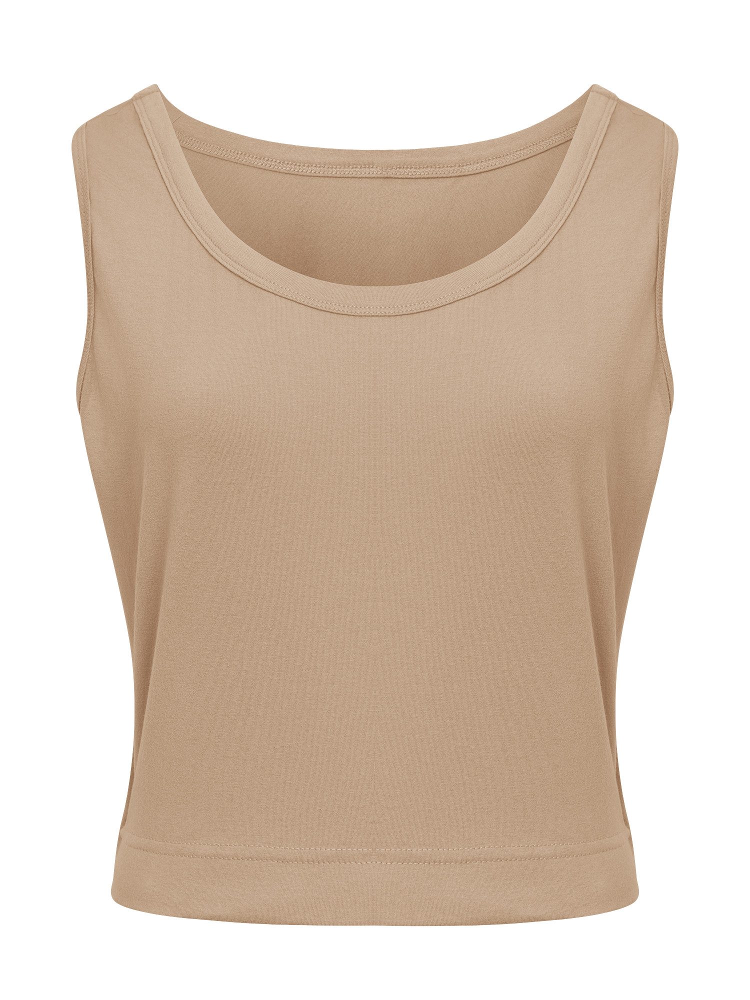 Imily Bela Tanktop Damen Ärmelloses bauchfreies Trainingsshirt (Packung, 1-tlg., 1per-Pack) Einfarbig