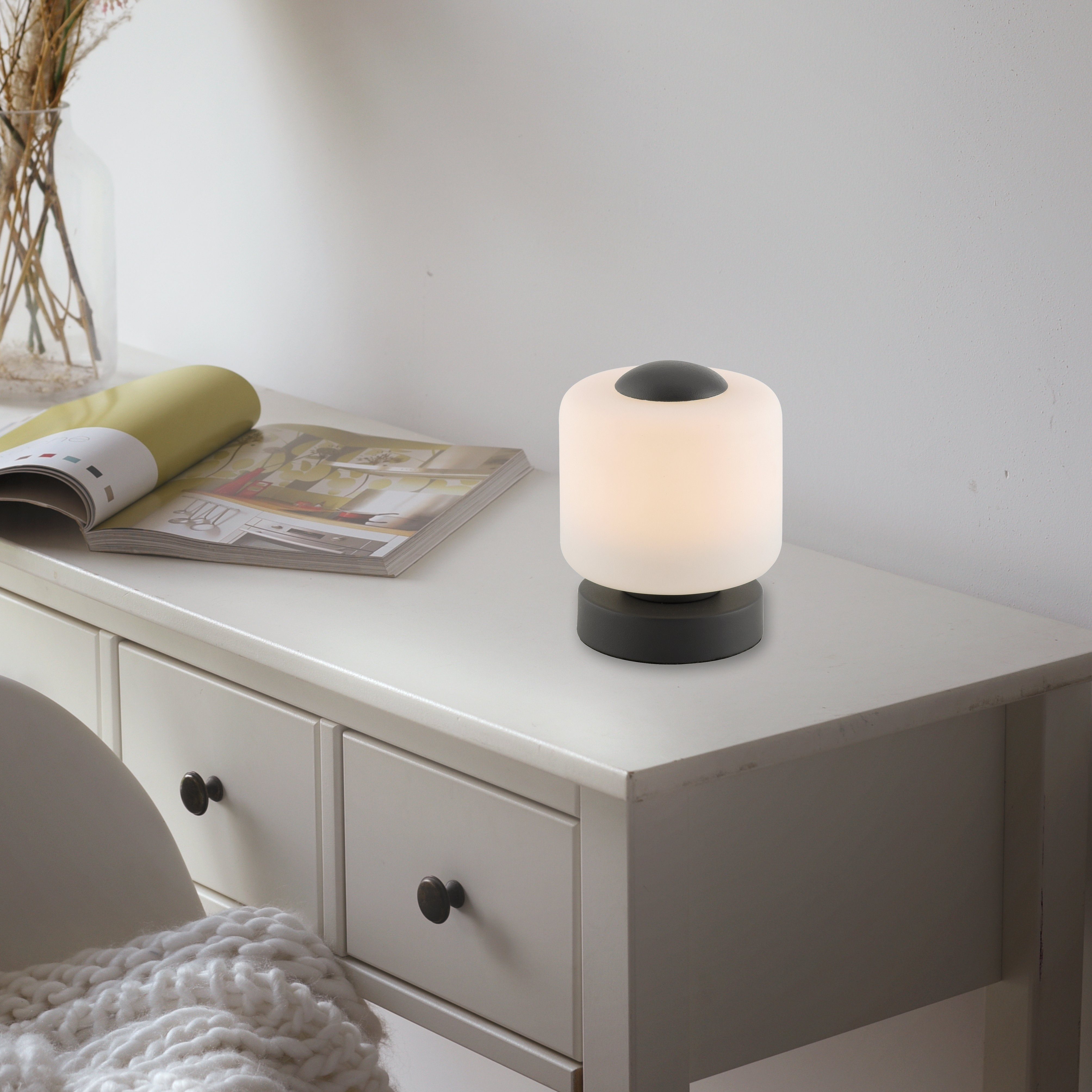 Paul Neuhaus Tischleuchte BOTA, LED fest integriert, Warmweiß, LED, dimmbar über Touchdimmer