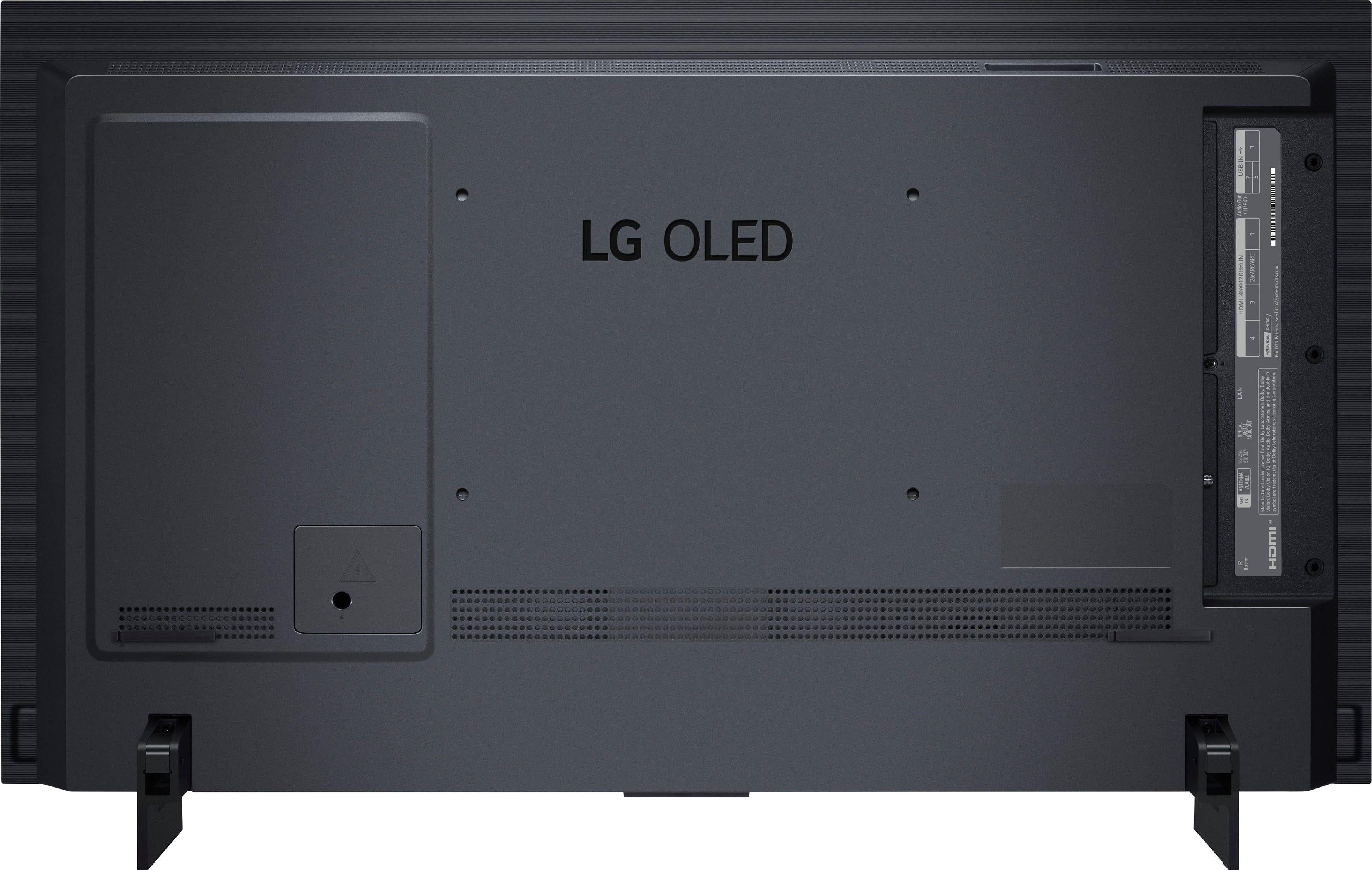 HD, Hz, evo, 4K Ultra Gen6 bis zu OLED Tuner) Zoll, α9 Triple Twin 120 (106 OLED-Fernseher Smart-TV, LG 4K OLED42C37LA cm/42 AI-Prozessor,