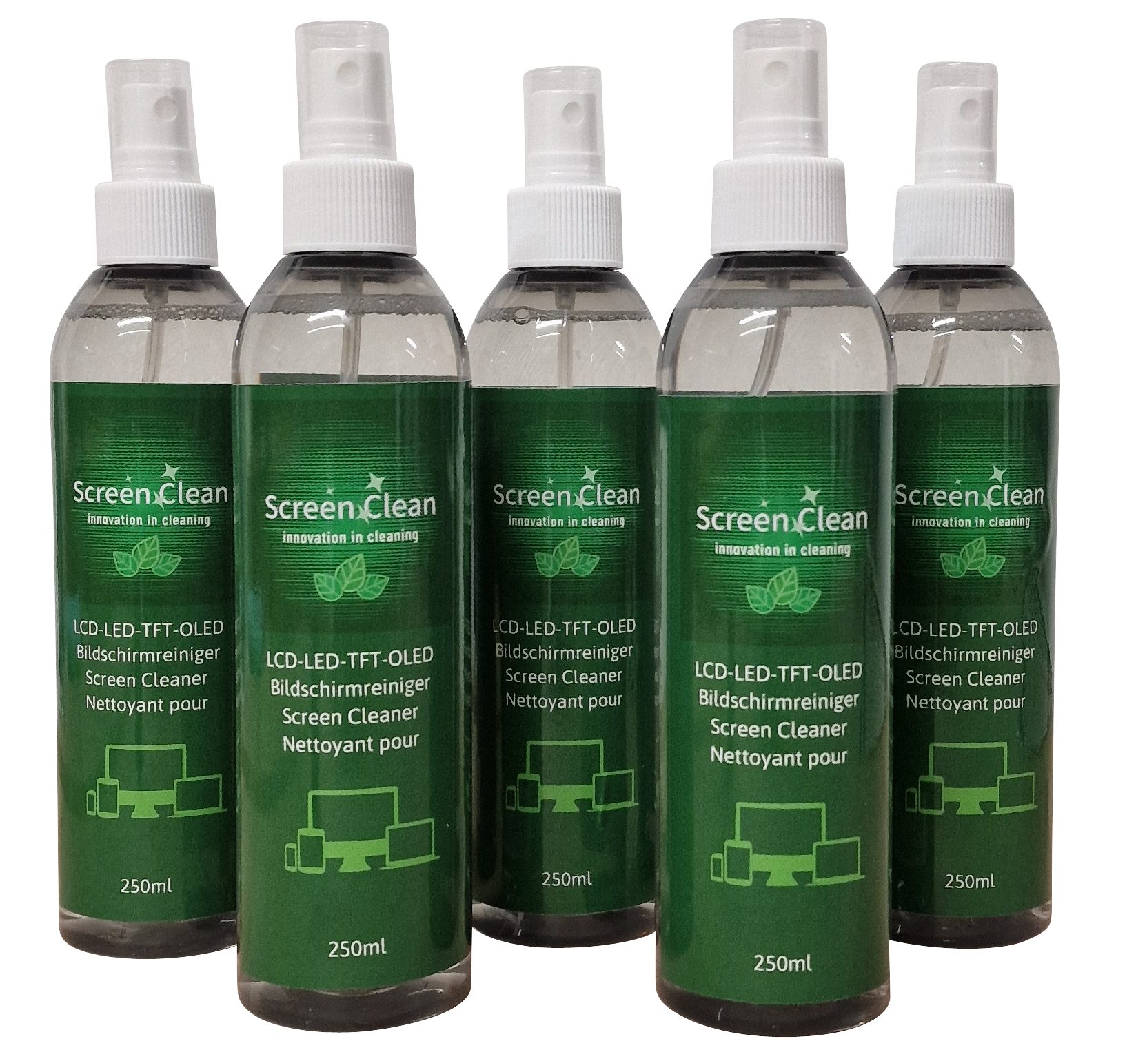 Screen Clean 5er Pack Bildschirmreiniger 250ml Reinigungsspray (Set, [5 ...