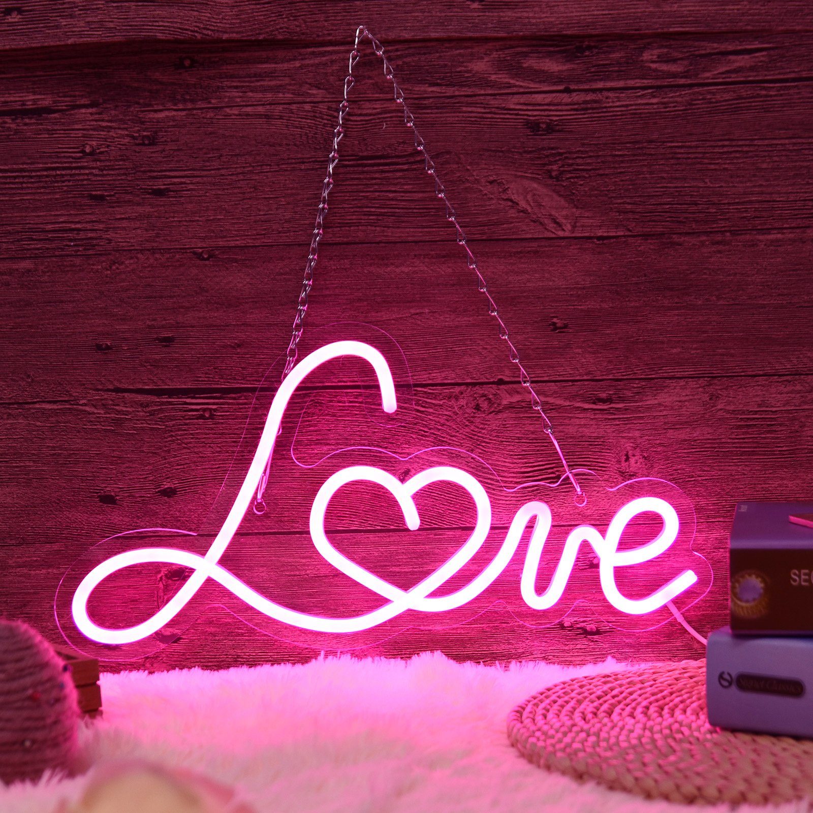 MUPOO LED Dekolicht LOVE LED Neonschild LED Wandleuchte Nachtlicht Acryl,Ju günstig online kaufen
