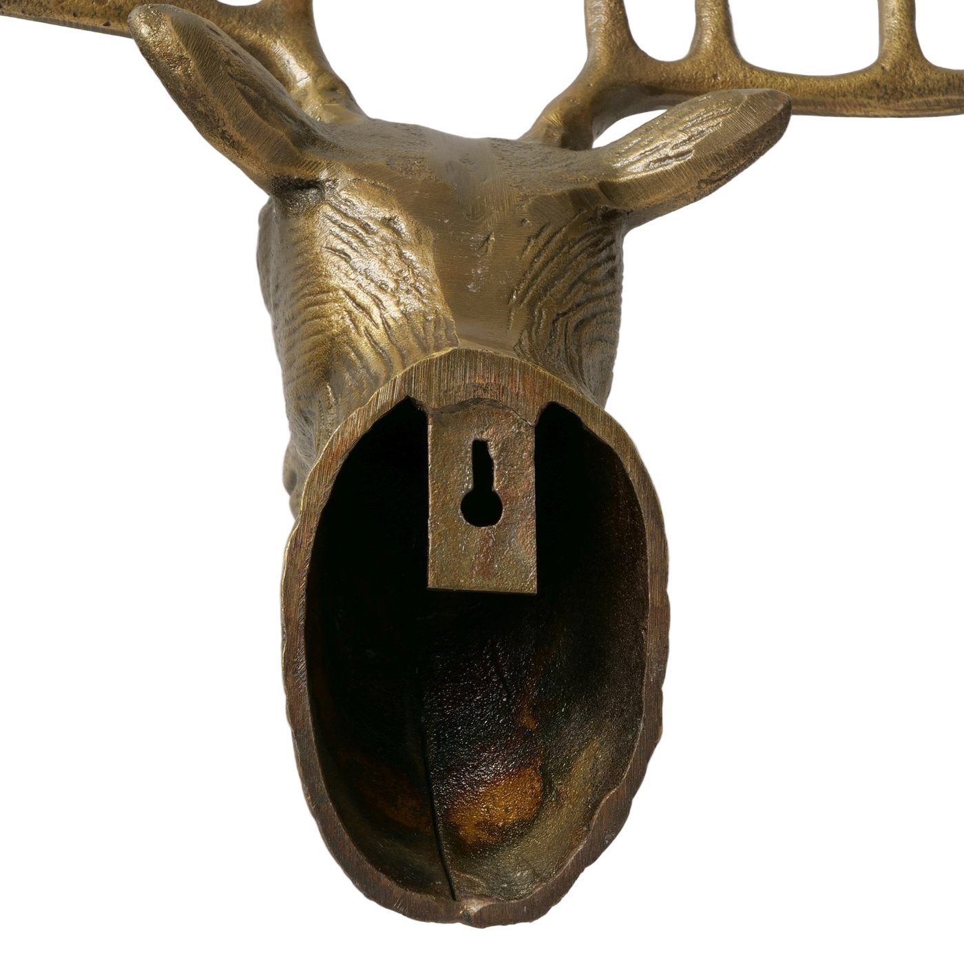 MF Wanddekoobjekt Wanddekoration Hirschkopf Arvid Antikbraun Aluminium Breite 43cm (1 St)