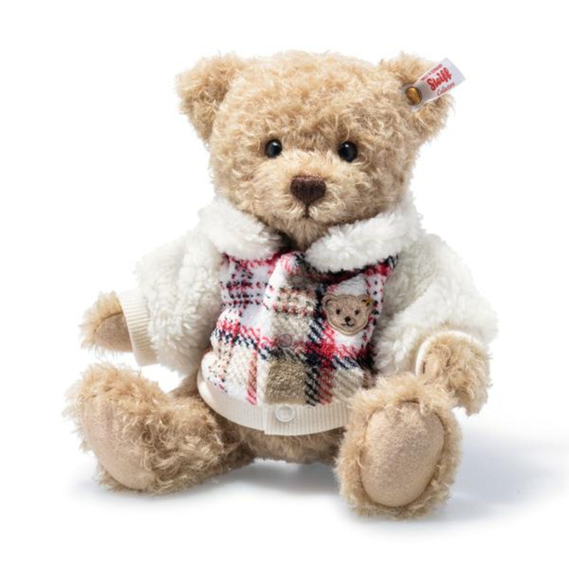 Steiff Dekofigur Teddybär Ben mit Winterjacke 28 cm (007231)
