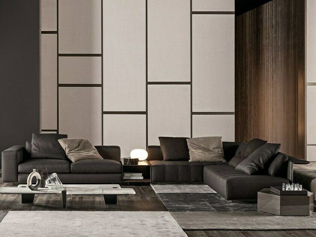 Leder Schwarz Ecksofa JVmoebel Design Eck Couch Garnitur Sofa Ecksofa, Wohnlandschaft Polster