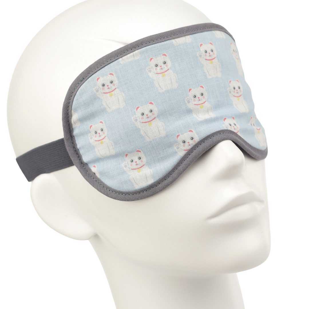 BEAZZ Schlafmaske Schlafmaske, Augenmaske, Schlafbrille - Glückskatze, Bequem - Perfekte Abdunklung, 1-tlg., HANDMADE IN GERMANY