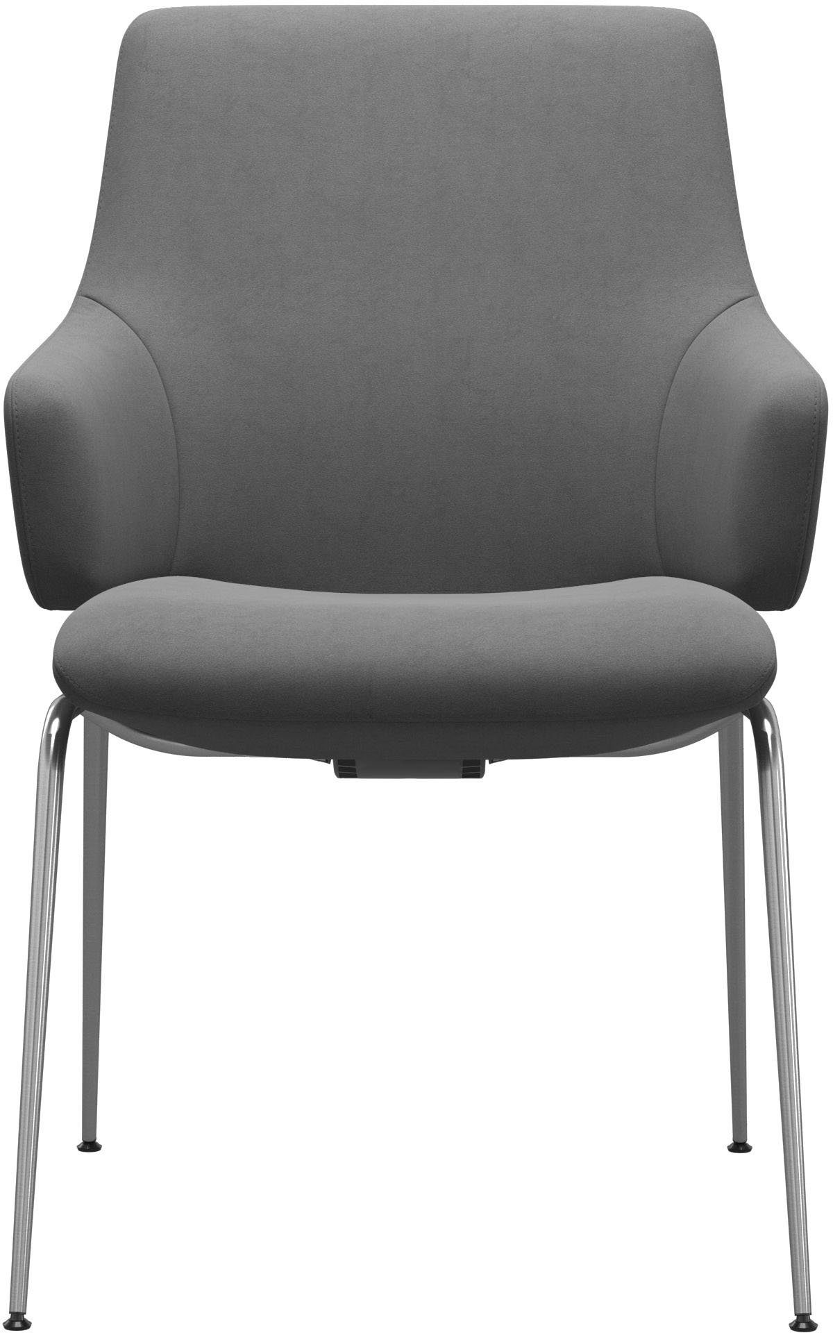 Stressless® Polsterstuhl Laurel, Low Back mit Armlehne, Größe L, mit Beinen aus Stahl in Chrom glänzend