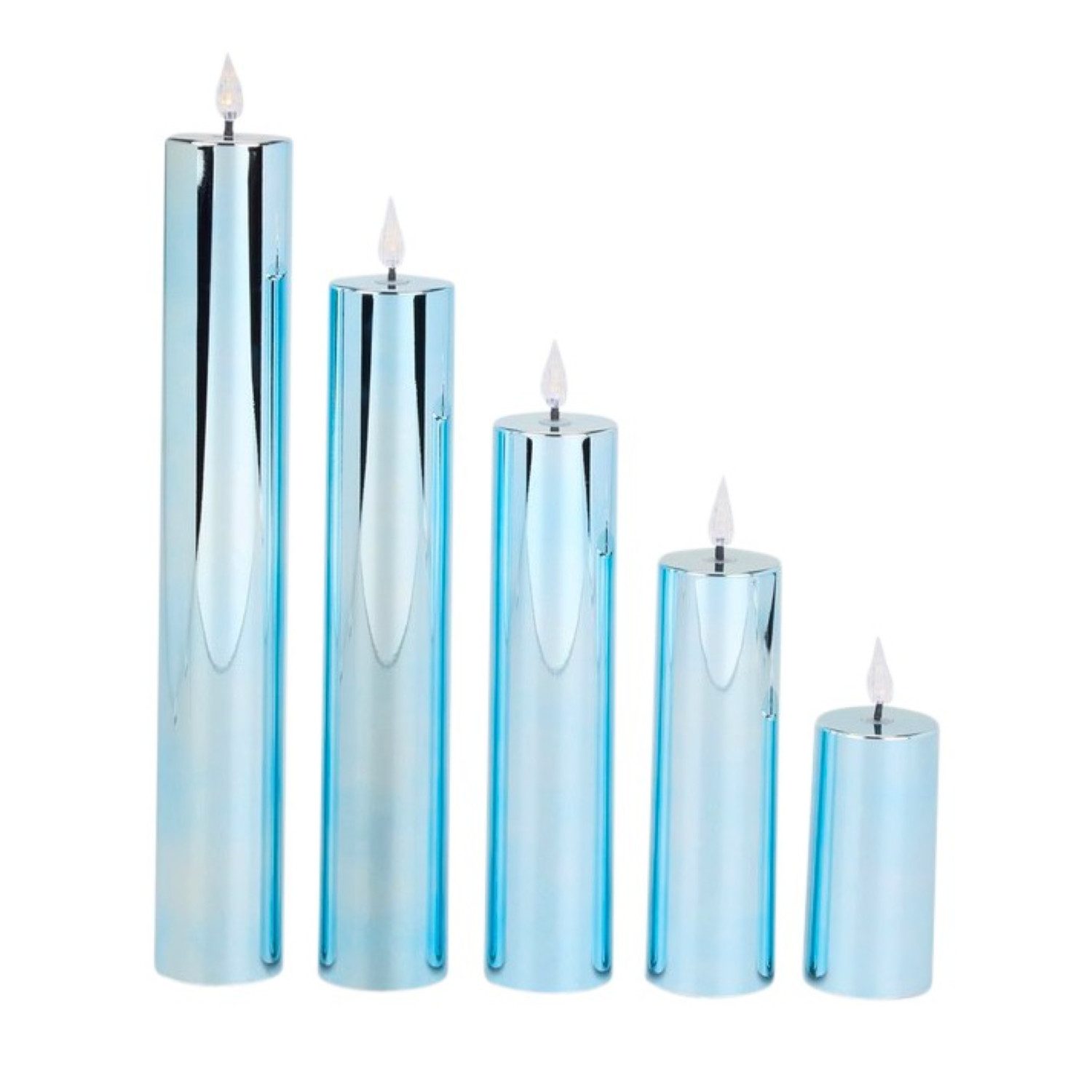 Online-Fuchs LED-Kerze 5er Set LED Kerzen XL mit 6-Stunden Timer und Hochgl günstig online kaufen