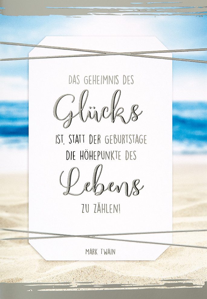 Perleberg Grußkarten Geburtstag Glückwunschkarte im Format 115x17cm mit Umschlag uniq117