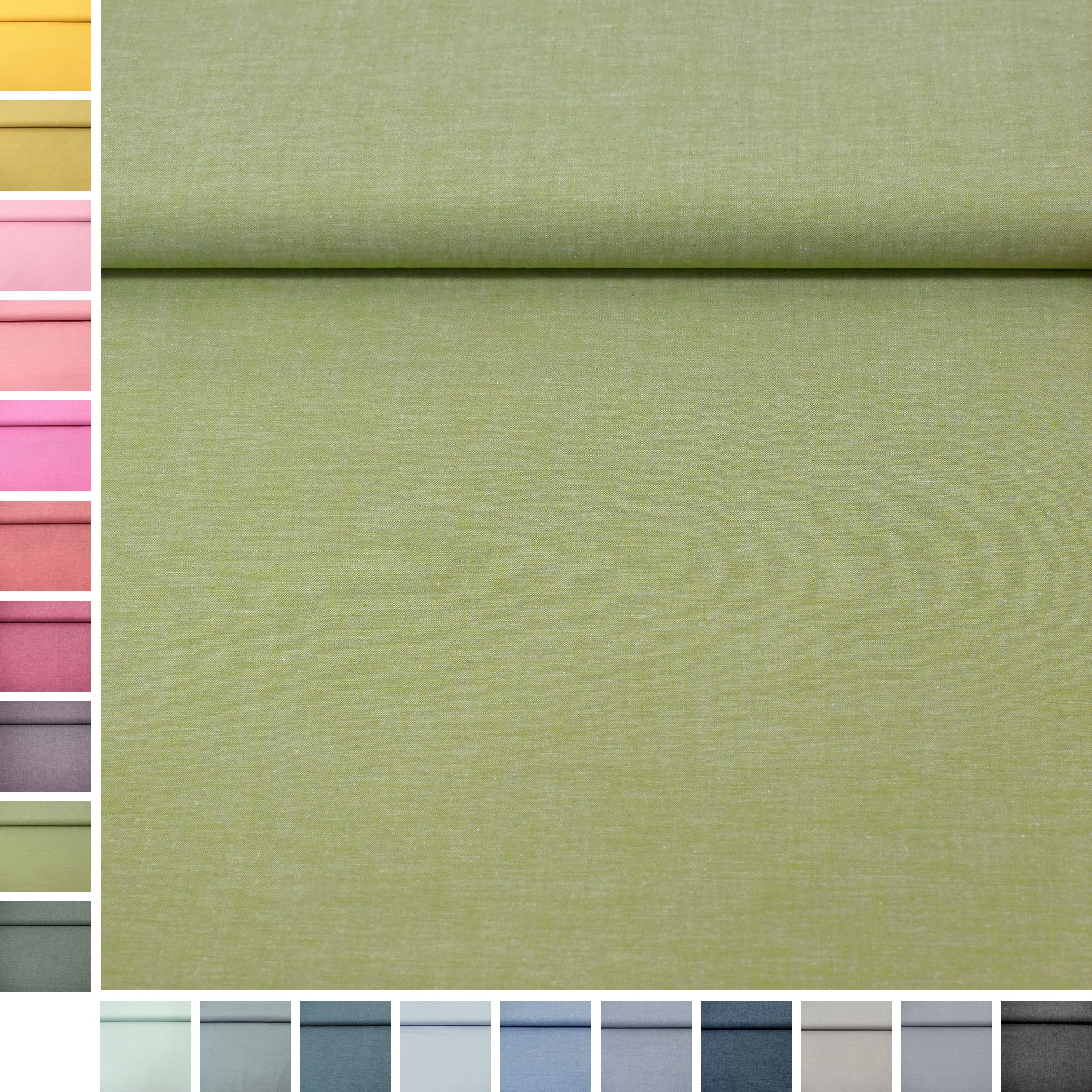 MAGAM-Stoffe Stoff "Mona", uni Baumwollstoff aus Niederlande ÖKO-TEX Meterware ab 50cm