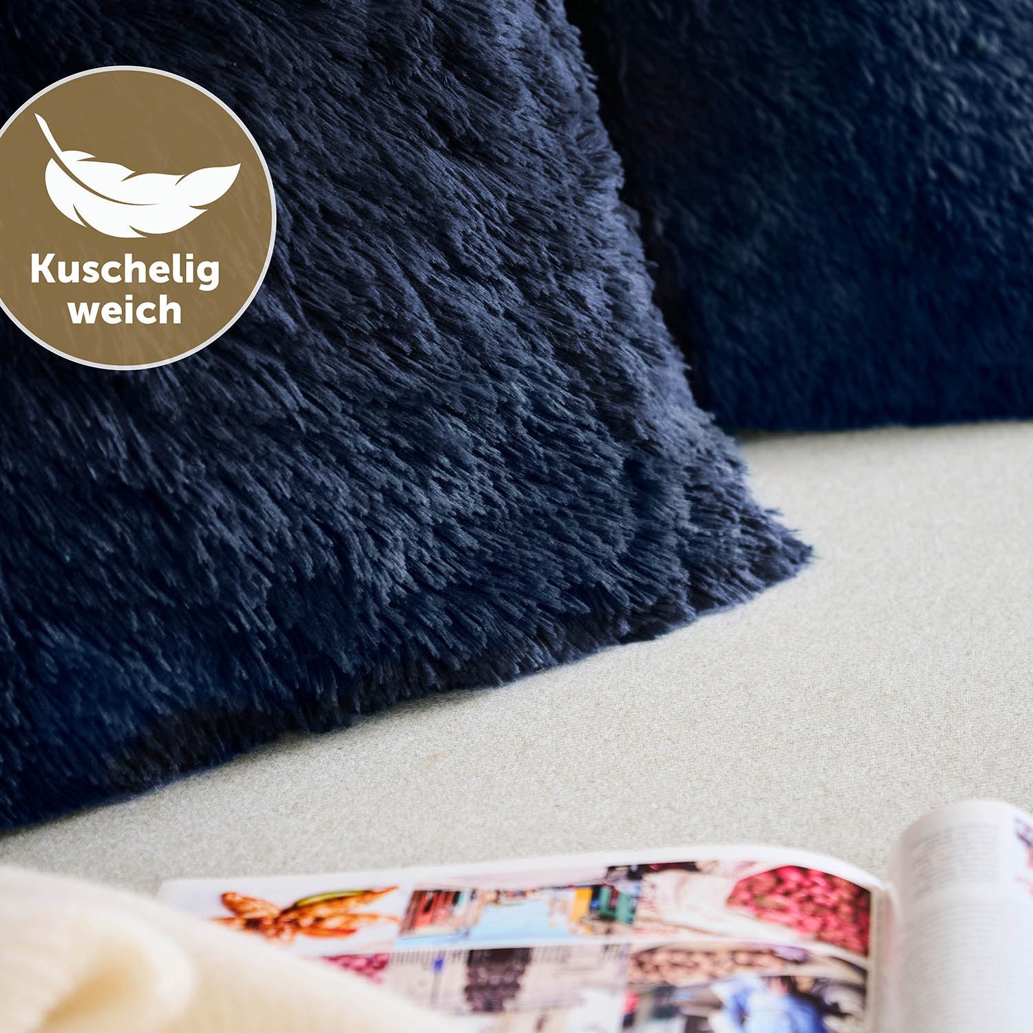 Blumtal Kissenbezug Kunstfell Kissen mit stabilem günstig online kaufen