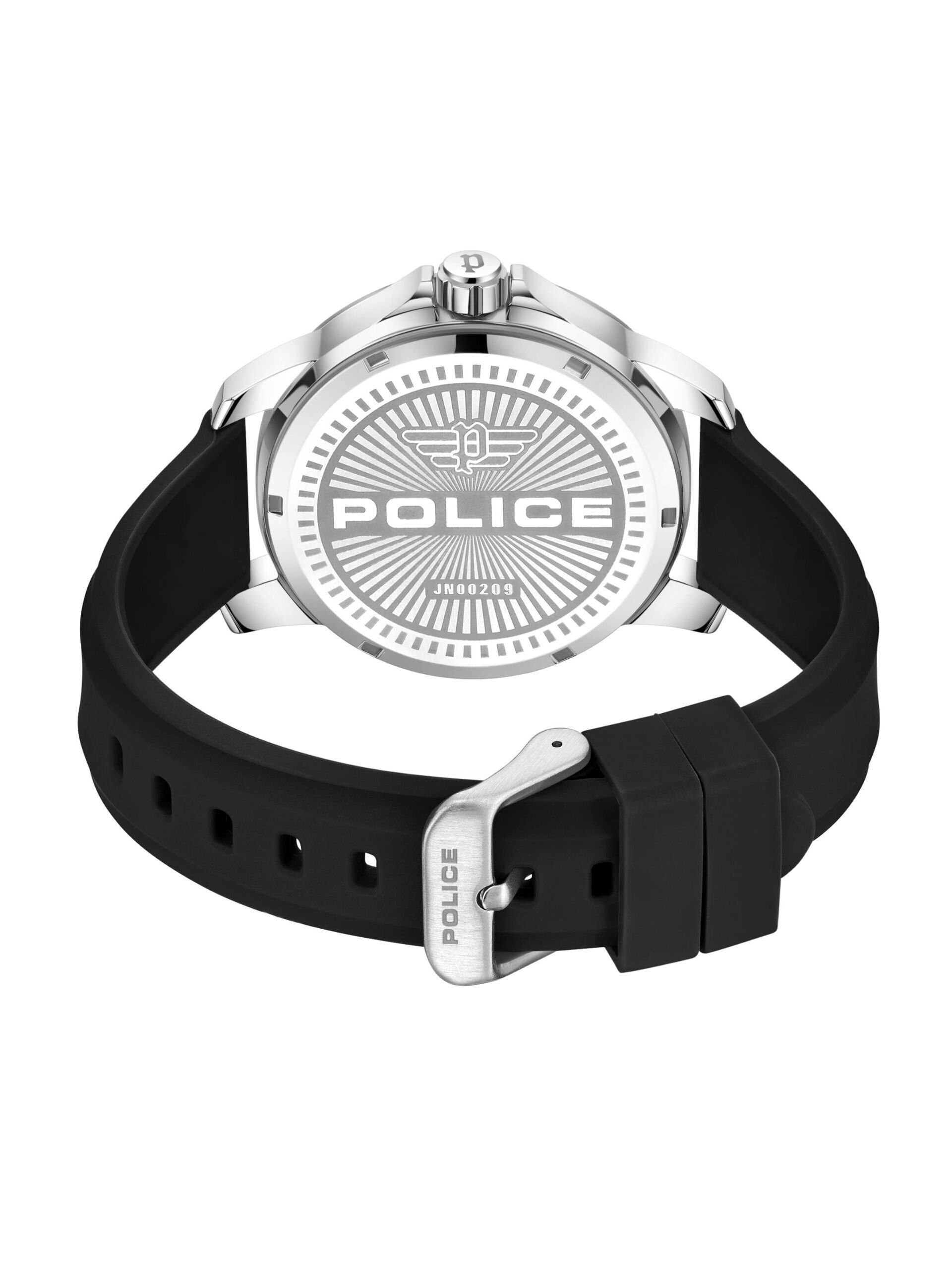 Police Haarband MENSOR, mit hochwertigem Silber Silikon-Armband