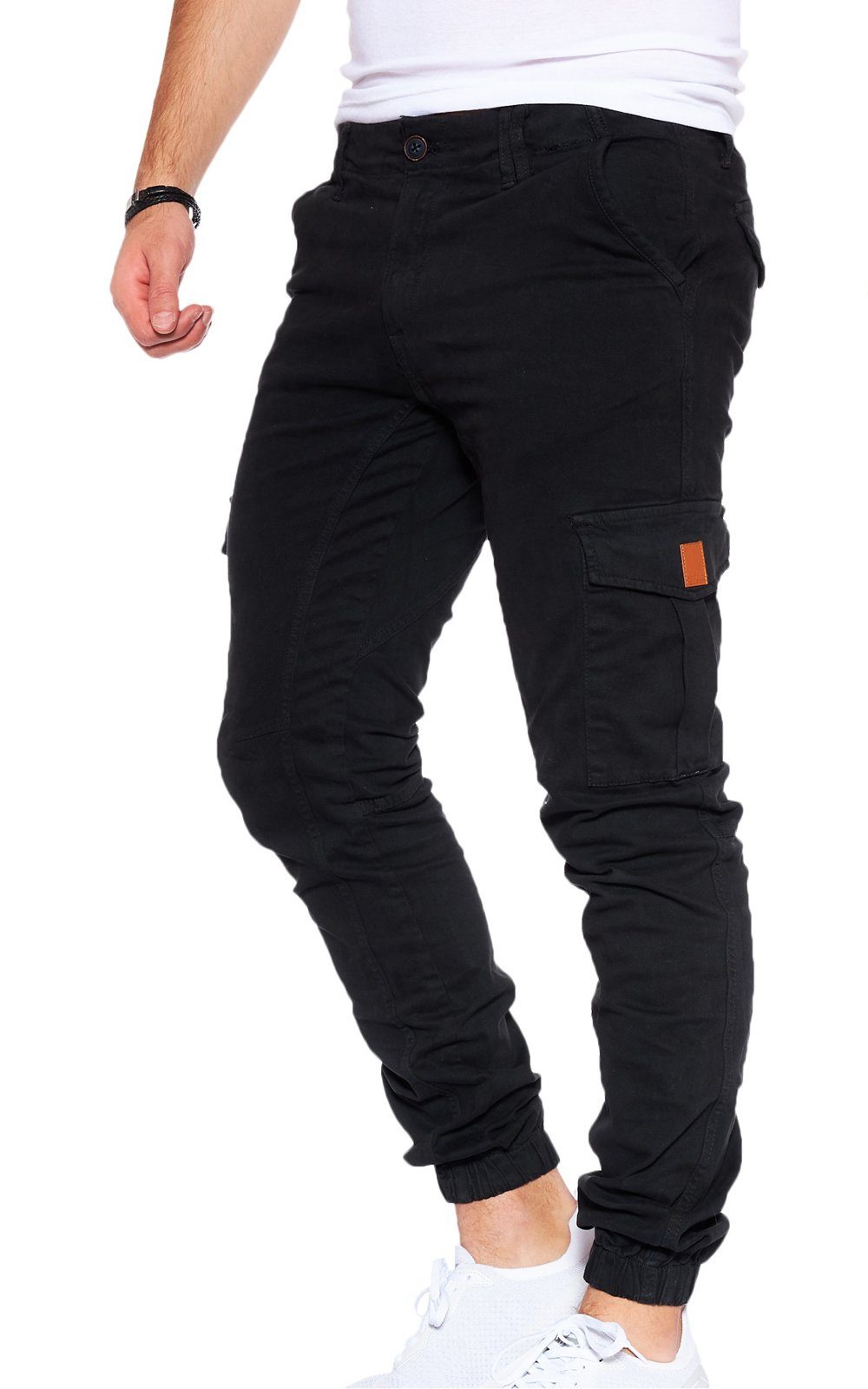 Styleko Chinohose Slim fit Cargohose Herren günstig online kaufen