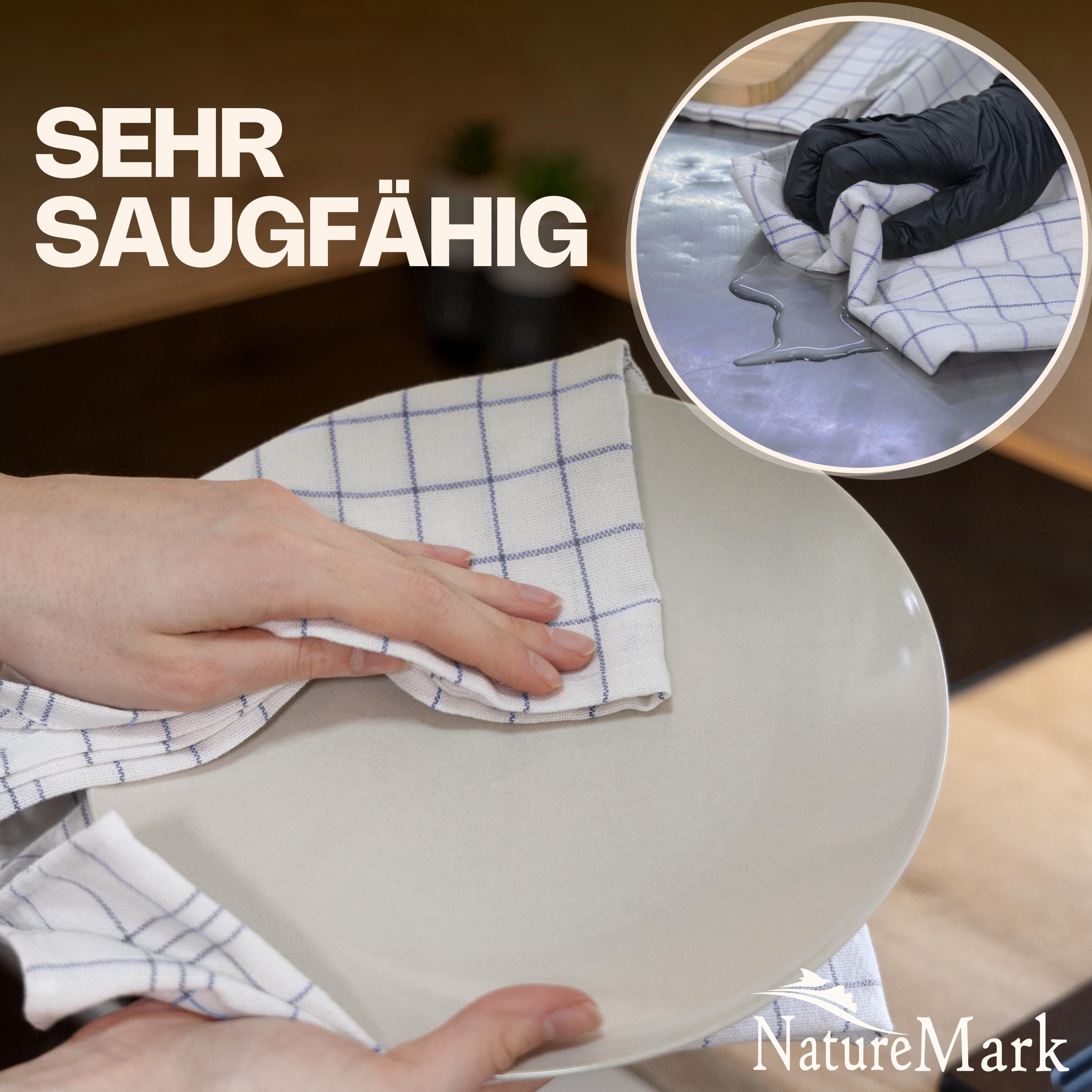 NatureMark Geschirrtuch 10er-Set Küchentücher 50x70cm, (Set, günstig online kaufen