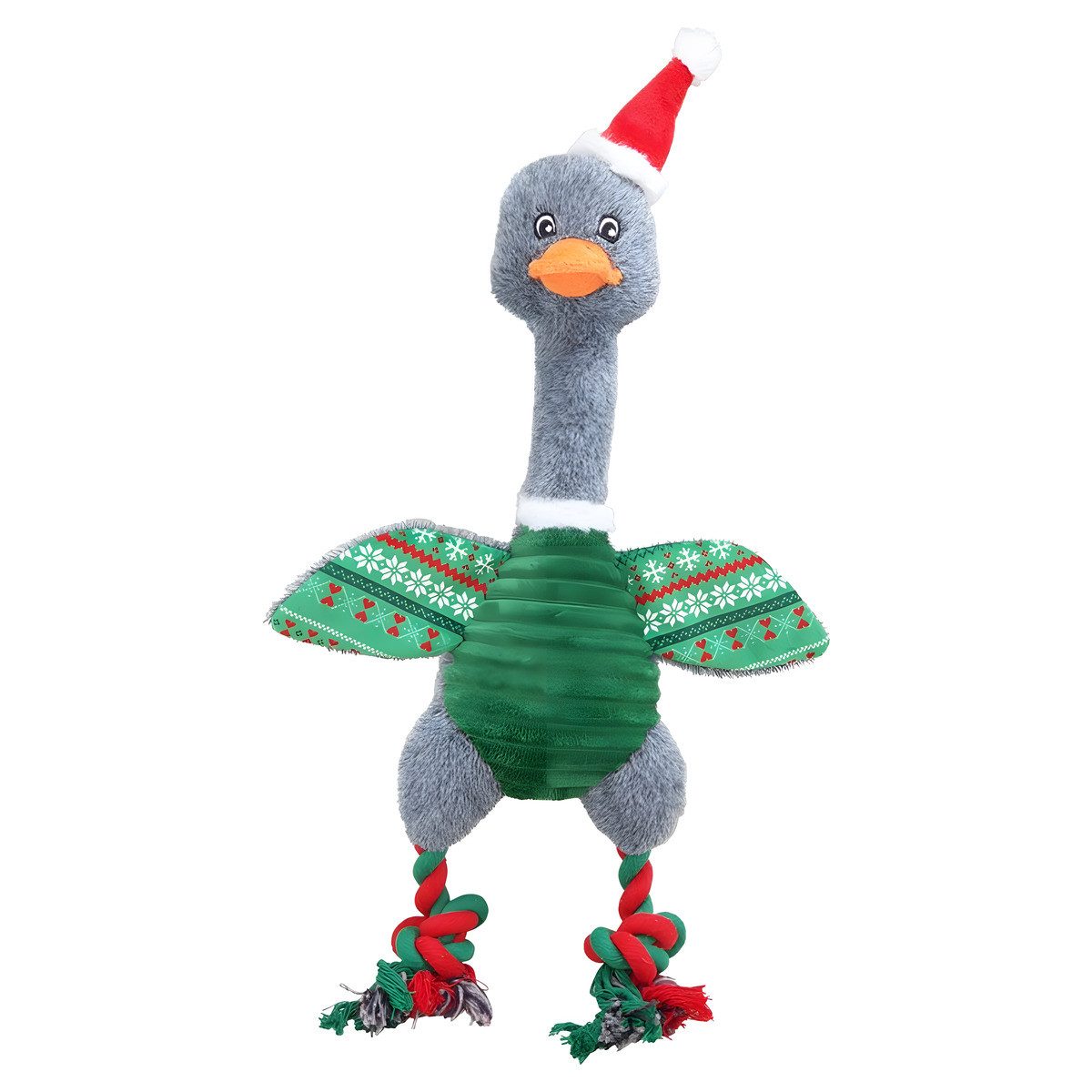 Nobby Tierkuscheltier Xmas Plüsch Gans mit Spezialstimme