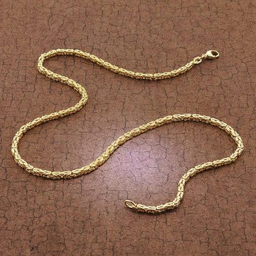 trendor Königskette Königskette Collier Gold auf 925 Silber 2,8 mm Breite