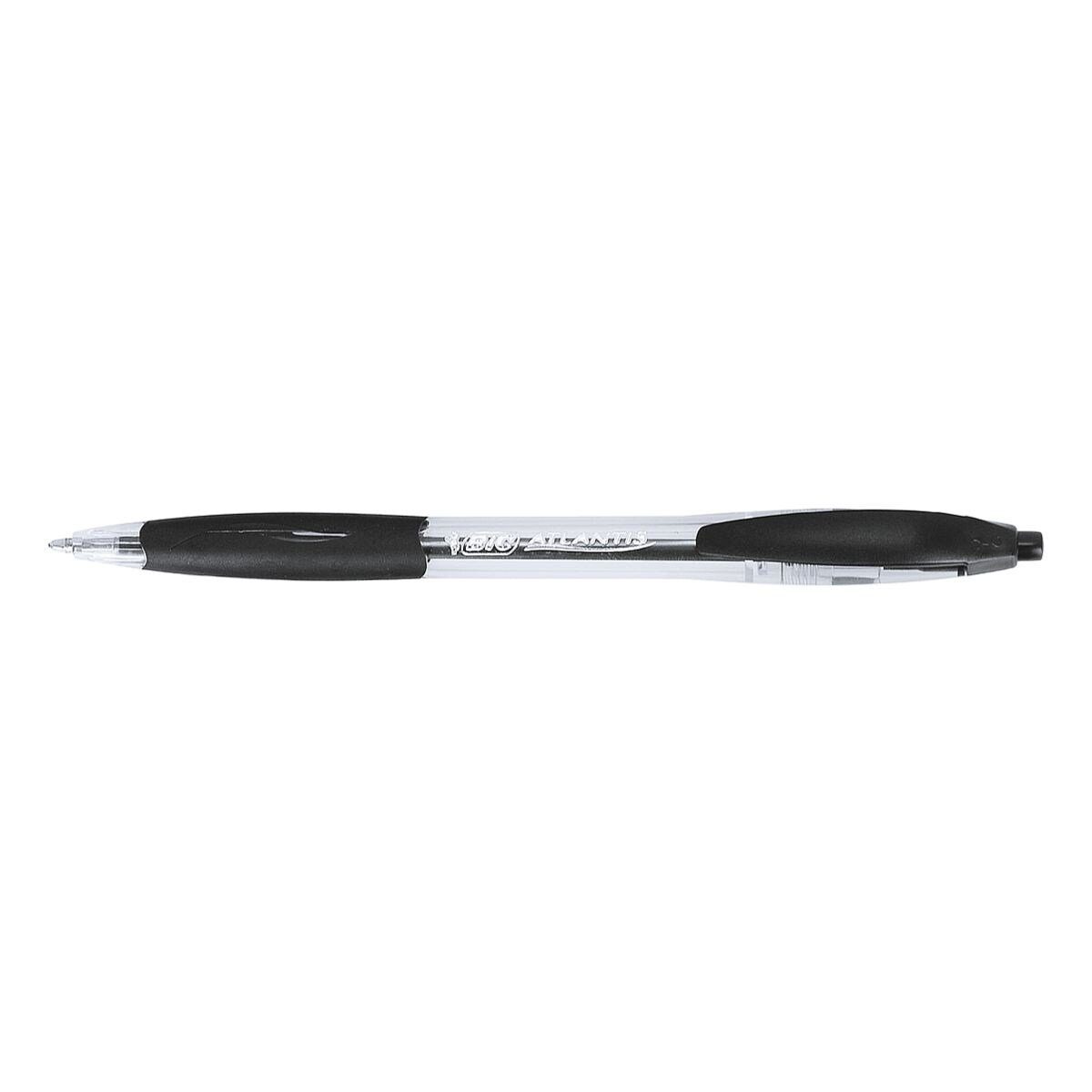 BIC Kugelschreiber Atlantis Classic, mit transparentem Schaft schwarz