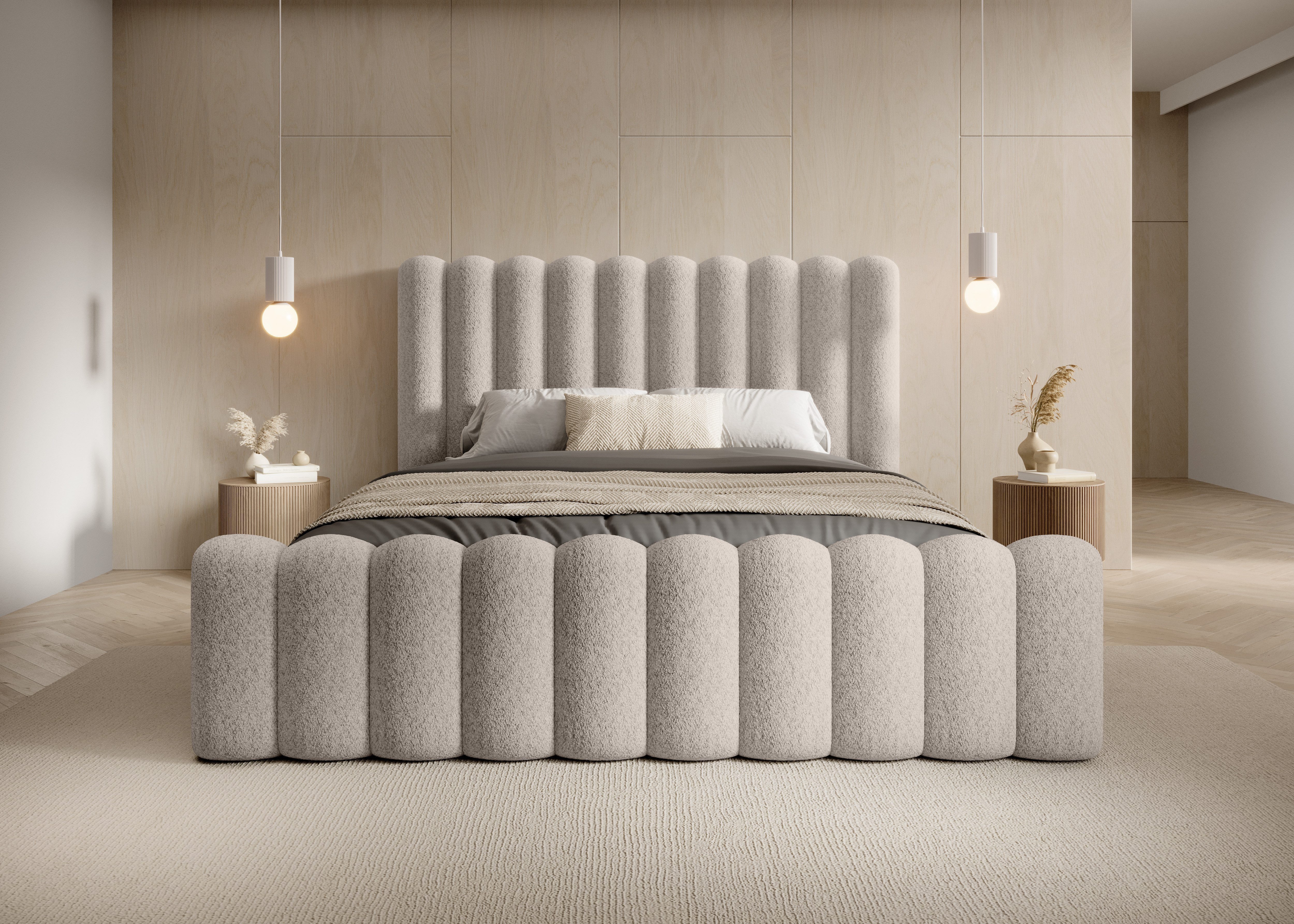 Goldstoff Polsterbett JENNY - Hydraulisches Stauraumbett - Designerbett - Wolkenbett (Doppelbett mit Bettkasten und Lattenrost, Bett verfügbar in 4 Größen: 140x200 160x200 180x200 200x200cm), mit gepolstertem Kopfteil