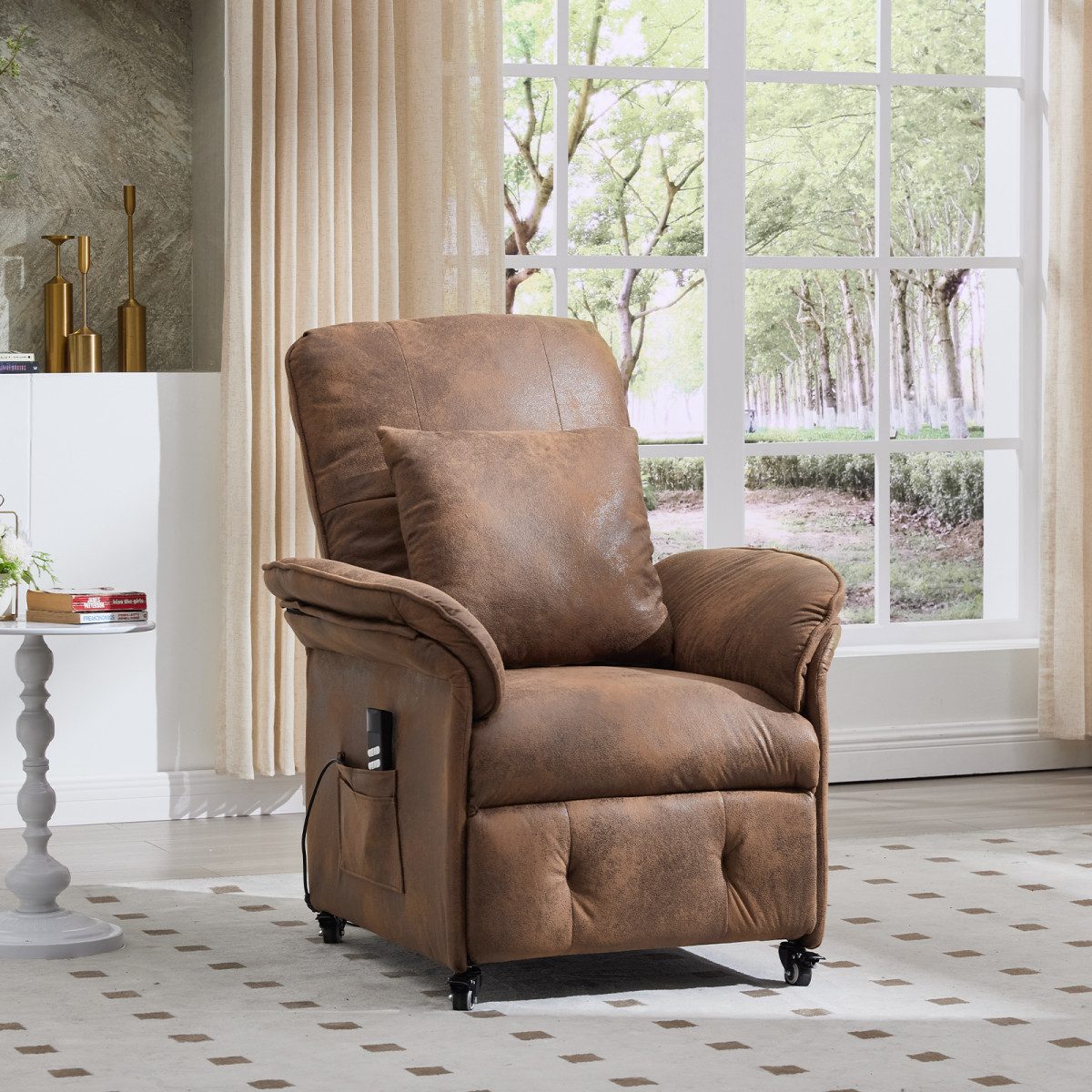 Happy Home Relaxsessel 2 Motoren Elektrischer Relaxsessel, Fernsehsessel mit Liegefunktion